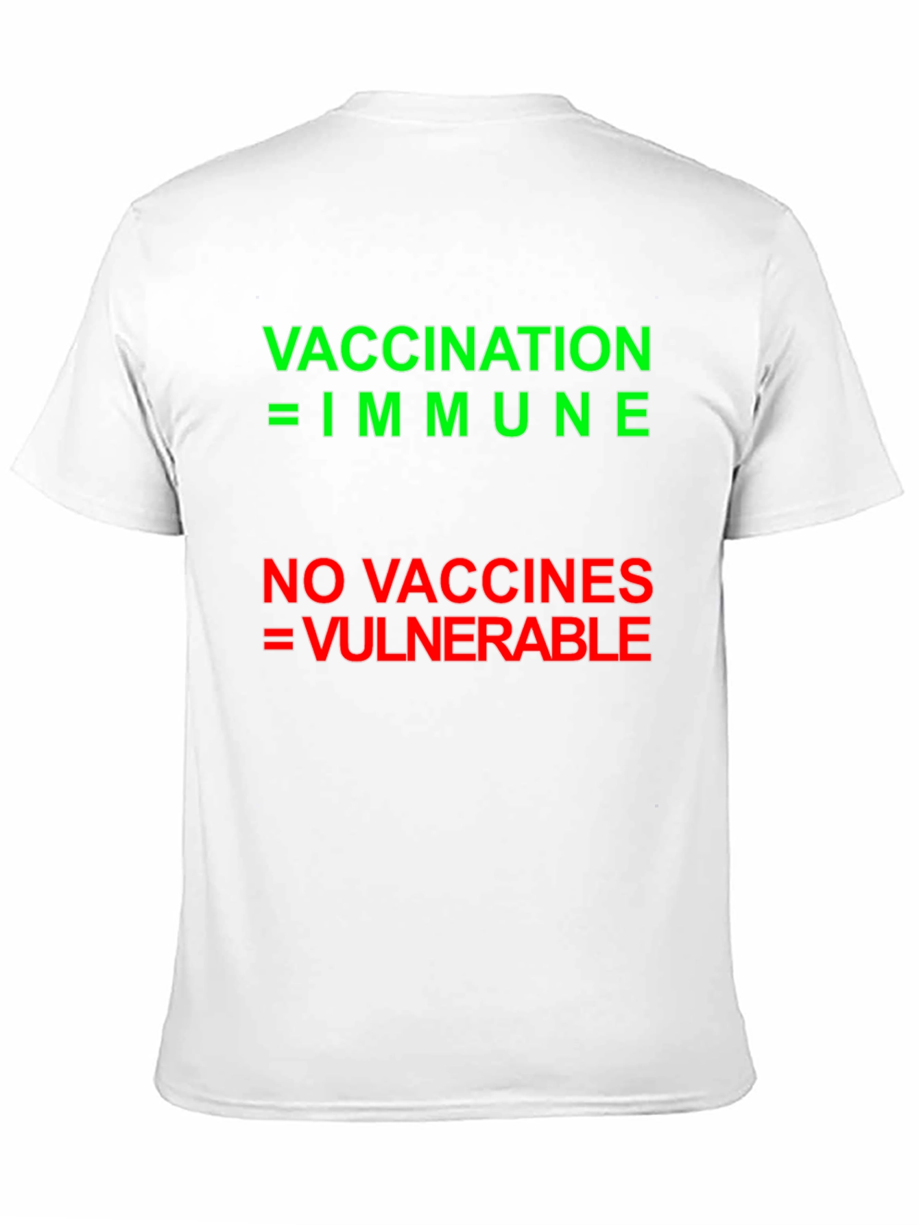 Black Vaccination Message Tee - Immune vs Vulnerable Black T-Shirt view 11