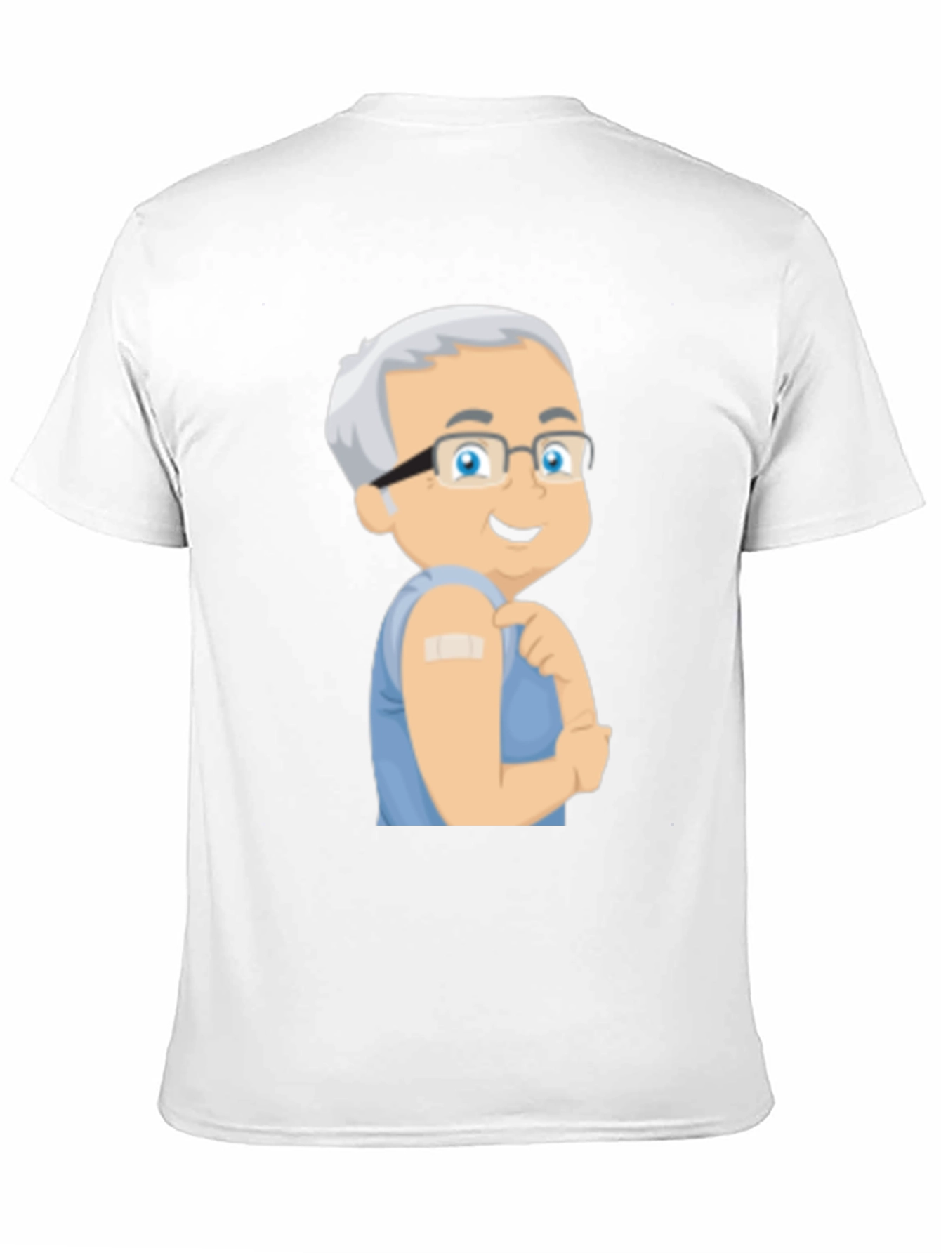 Black Vaccinated Cartoon Graphic T-Shirt view 11