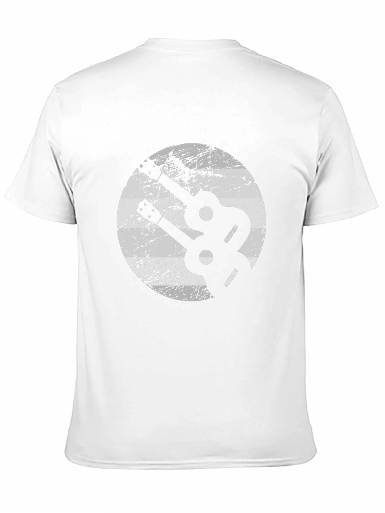 Black Retro Guitar T-Shirt - Yin Yang Music Tee view 11