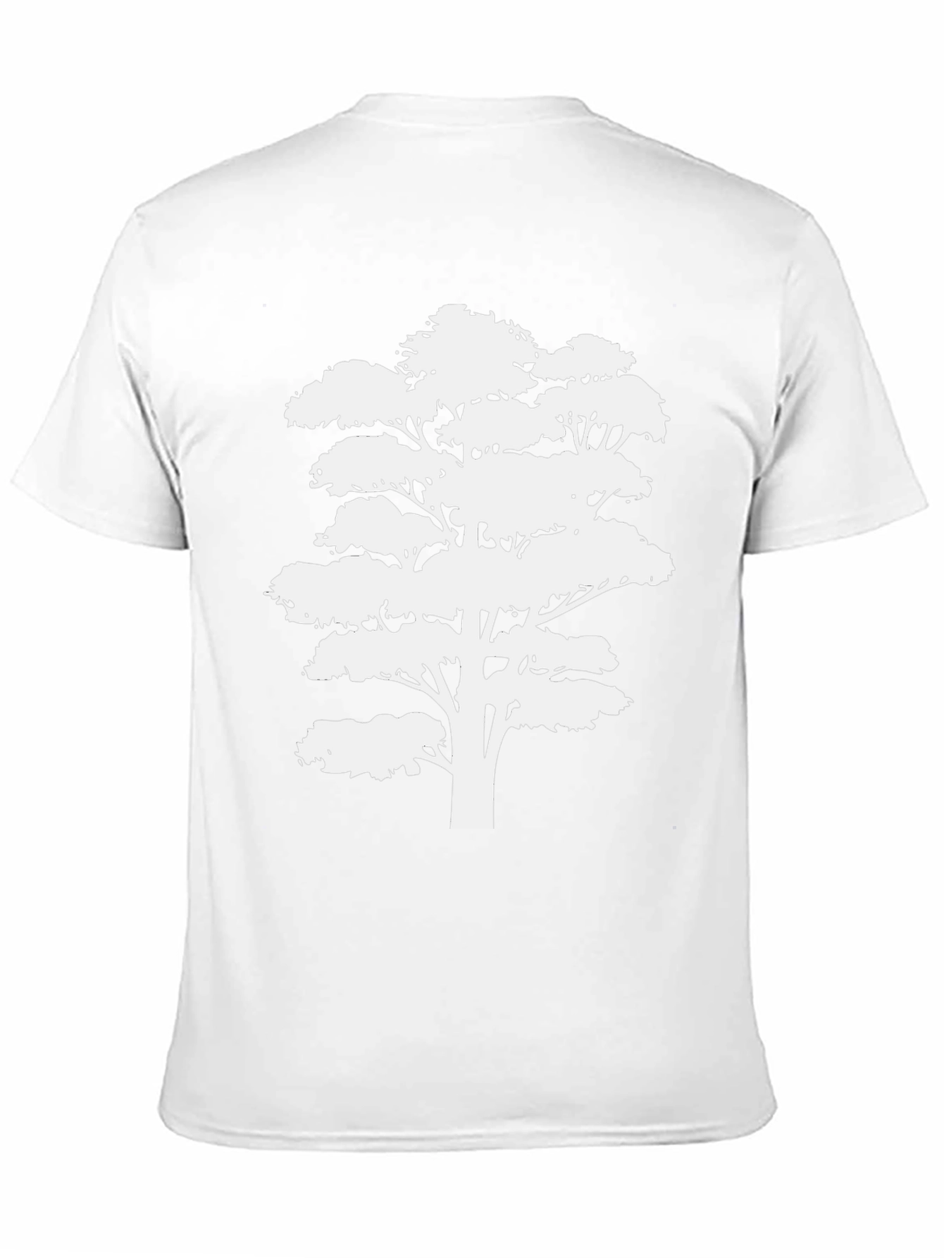 Black Tree Silhouette Black T-Shirt view 11
