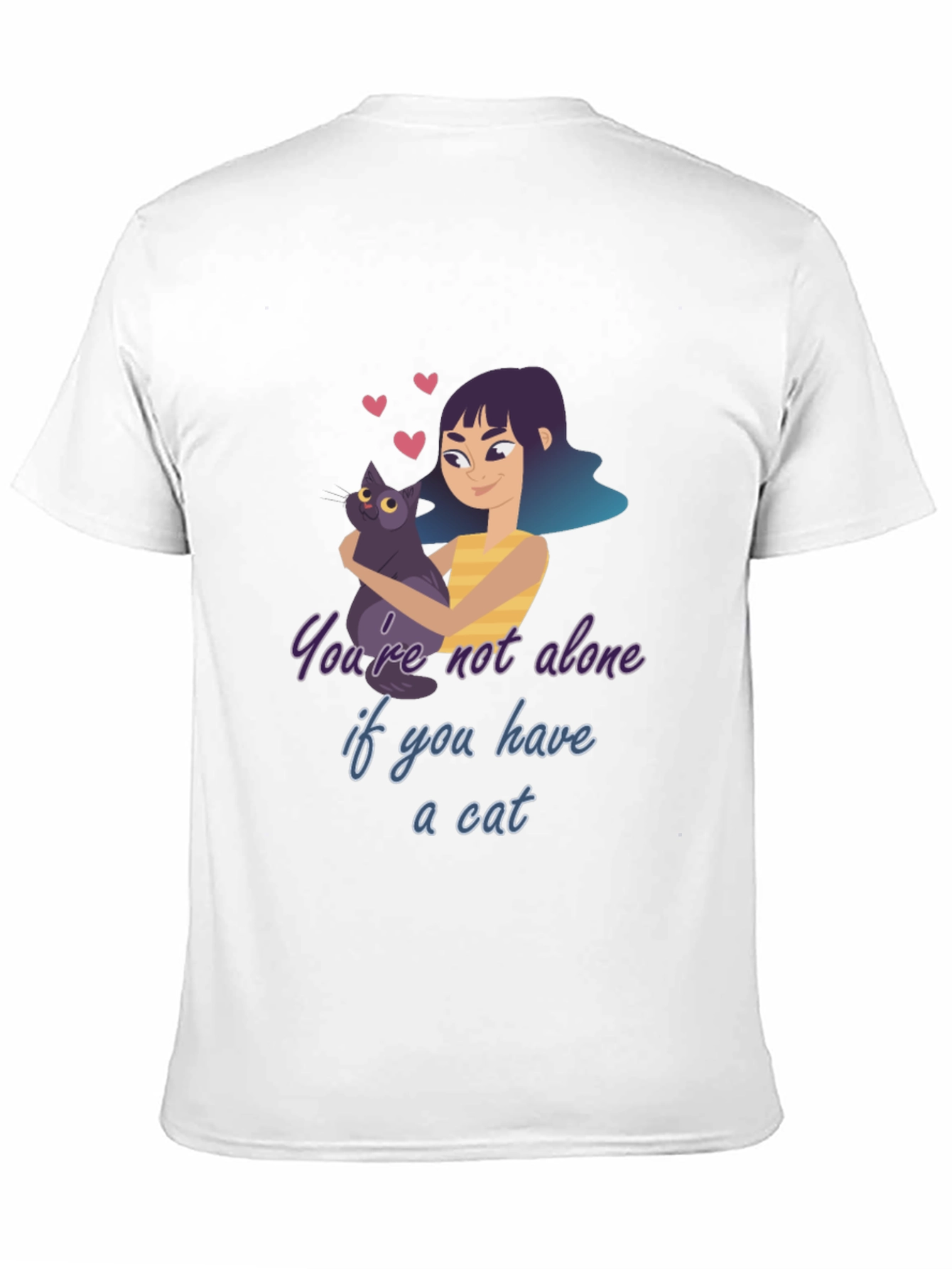 Black Cat Lover T-Shirt: You're Not Alone If You Have a Cat view 11