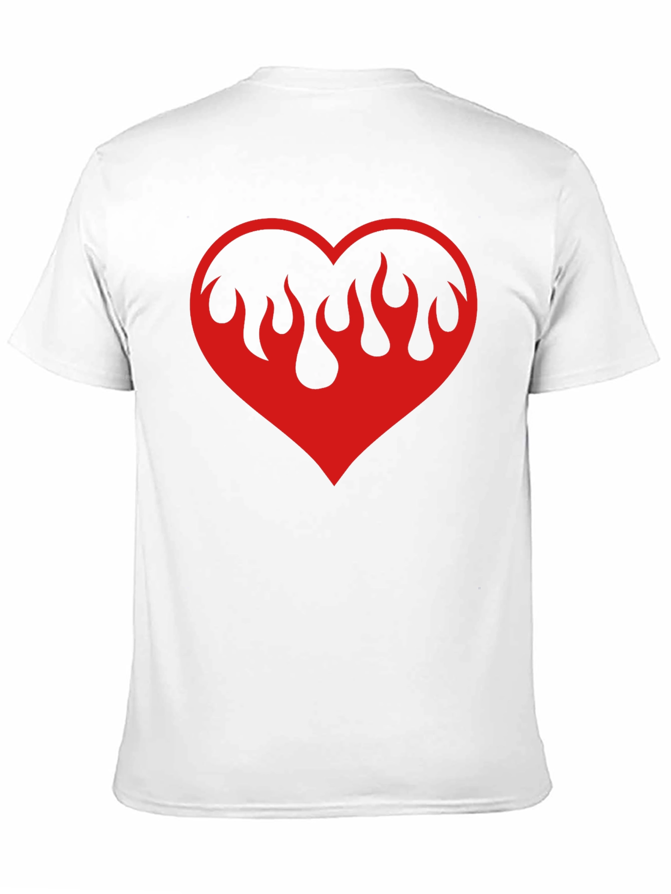 Black Flaming Heart Graphic Tee - Black Cotton Blend view 11