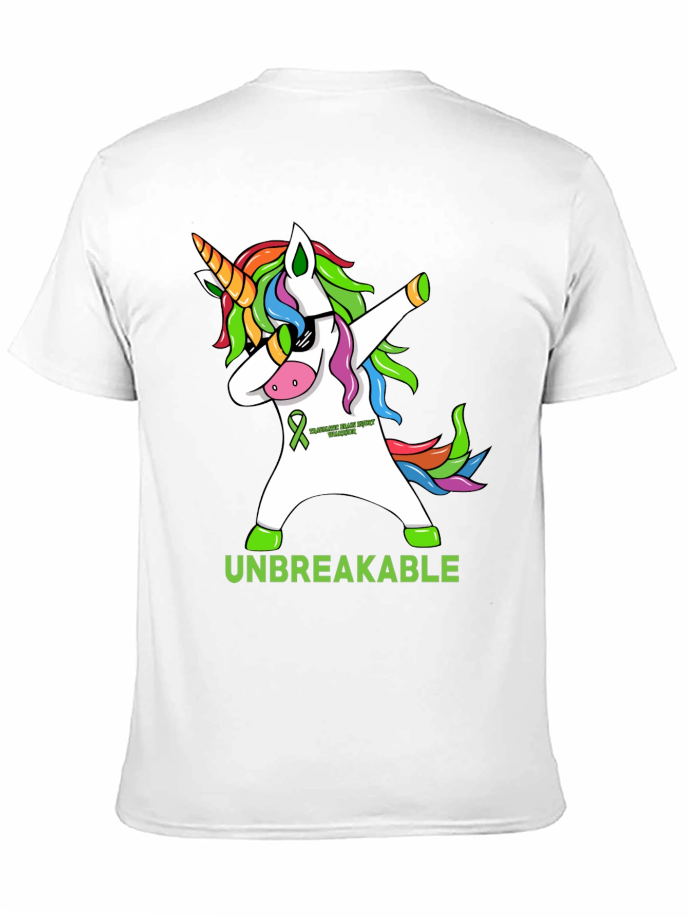 Black Unbreakable Brain Injury Awareness T-Shirt view 11