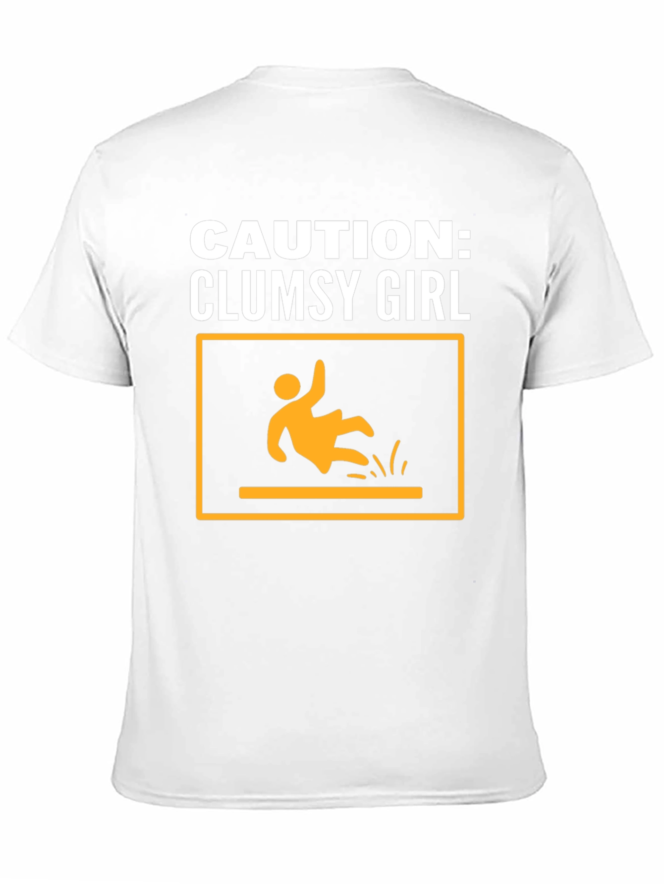 Black Caution: Clumsy Girl Graphic Tee - Unisex view 11