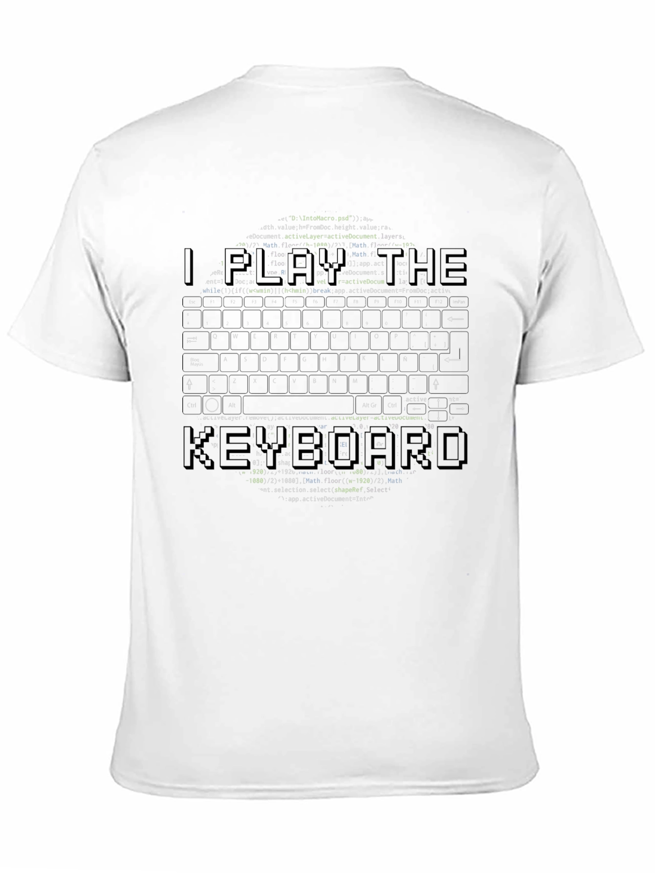 Black I Play The Keyboard T-Shirt view 11