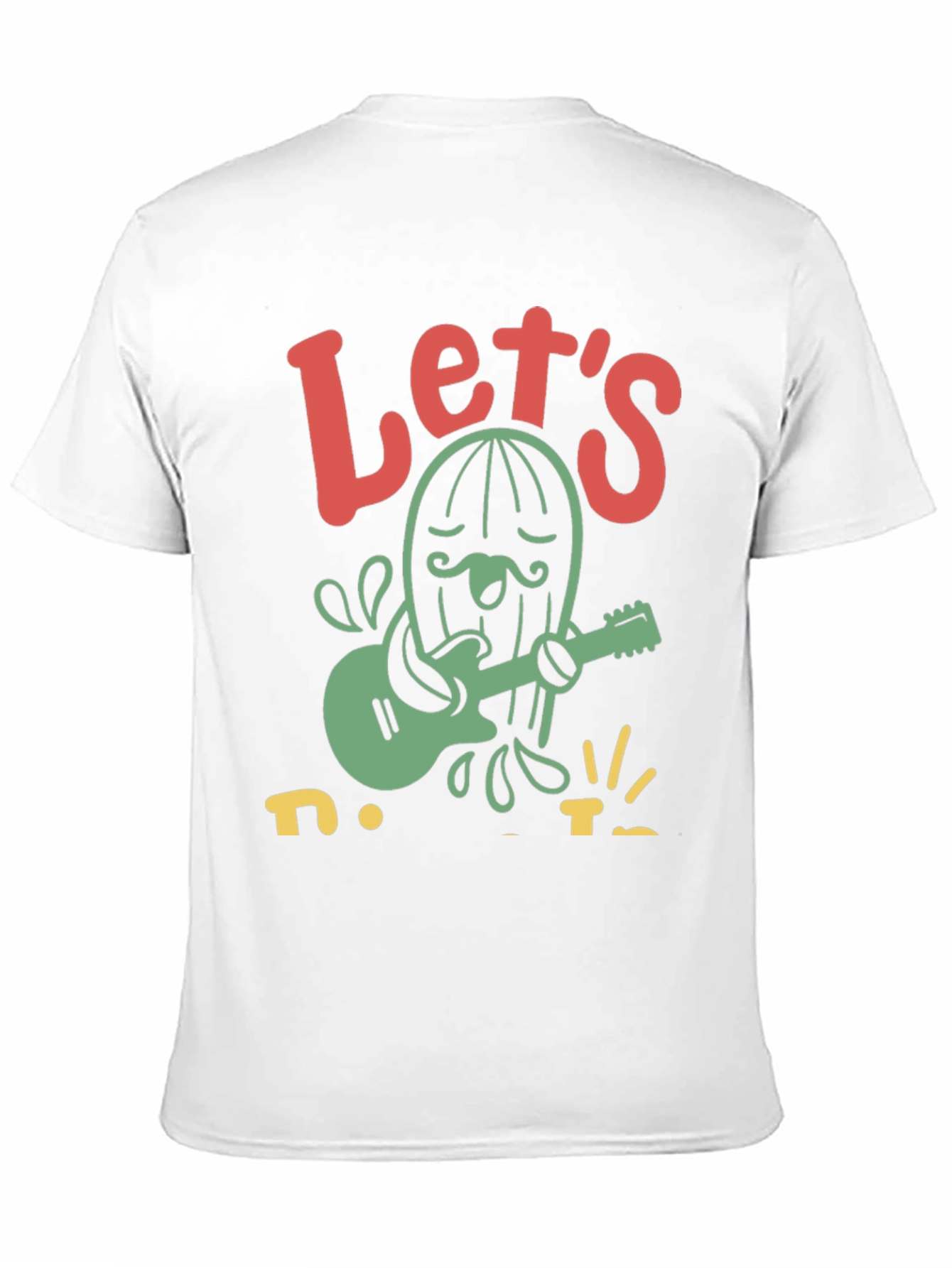 Black Let's Rock! Cactus Musician Graphic Tee view 11