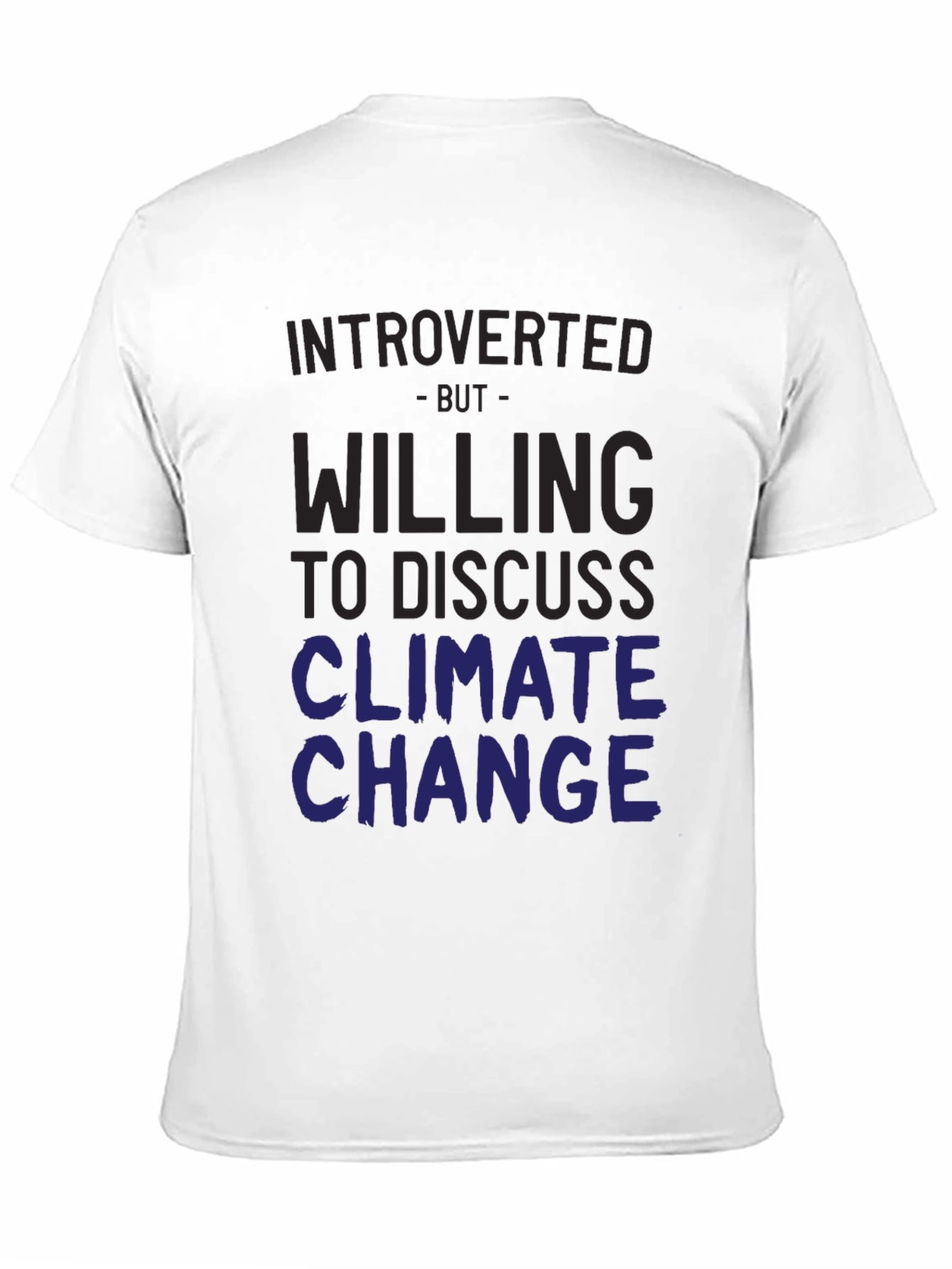 Black Introverted Climate Change T-Shirt view 11