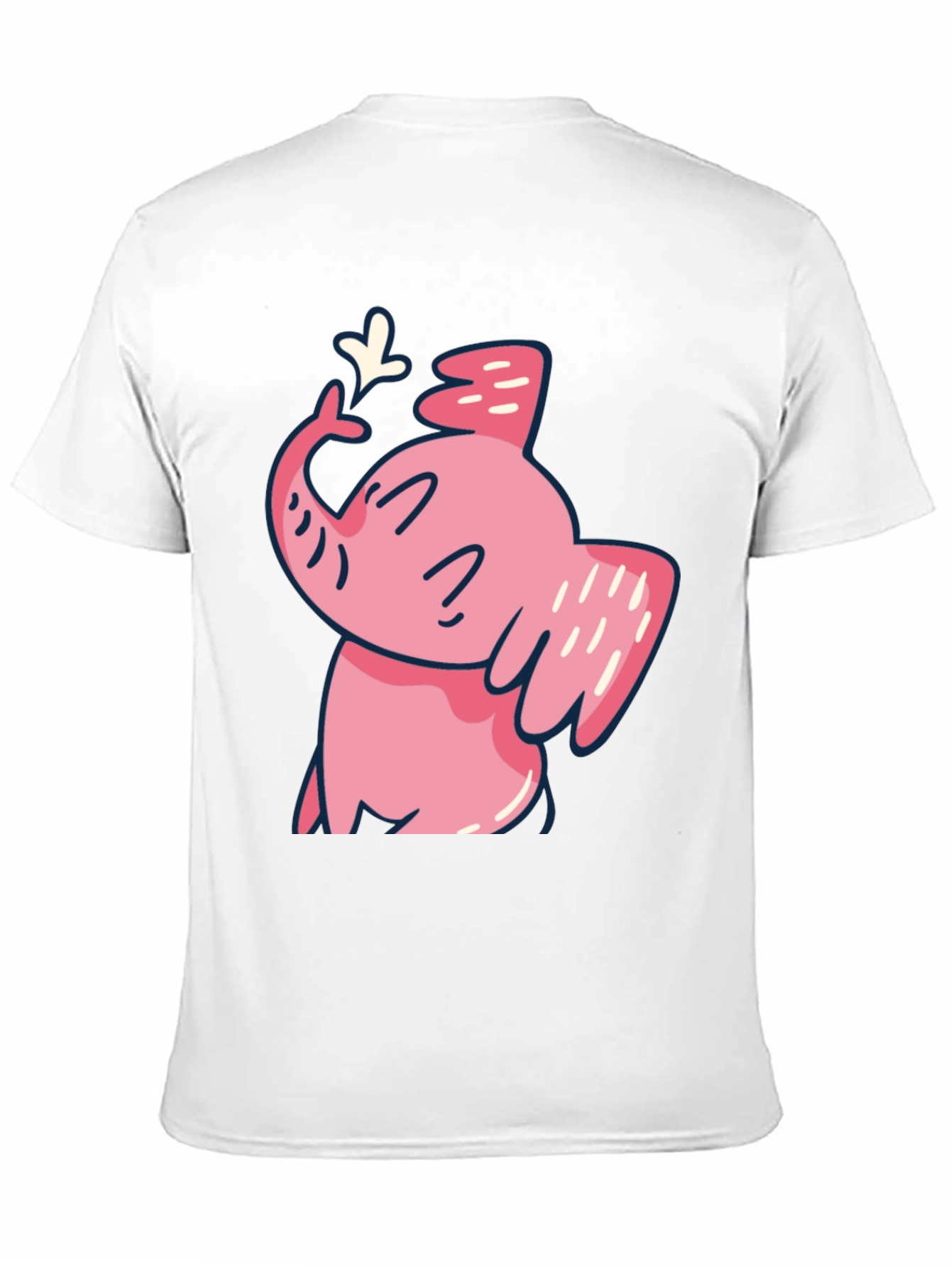 Black Cute Pink Elephant Graphic T-Shirt view 11
