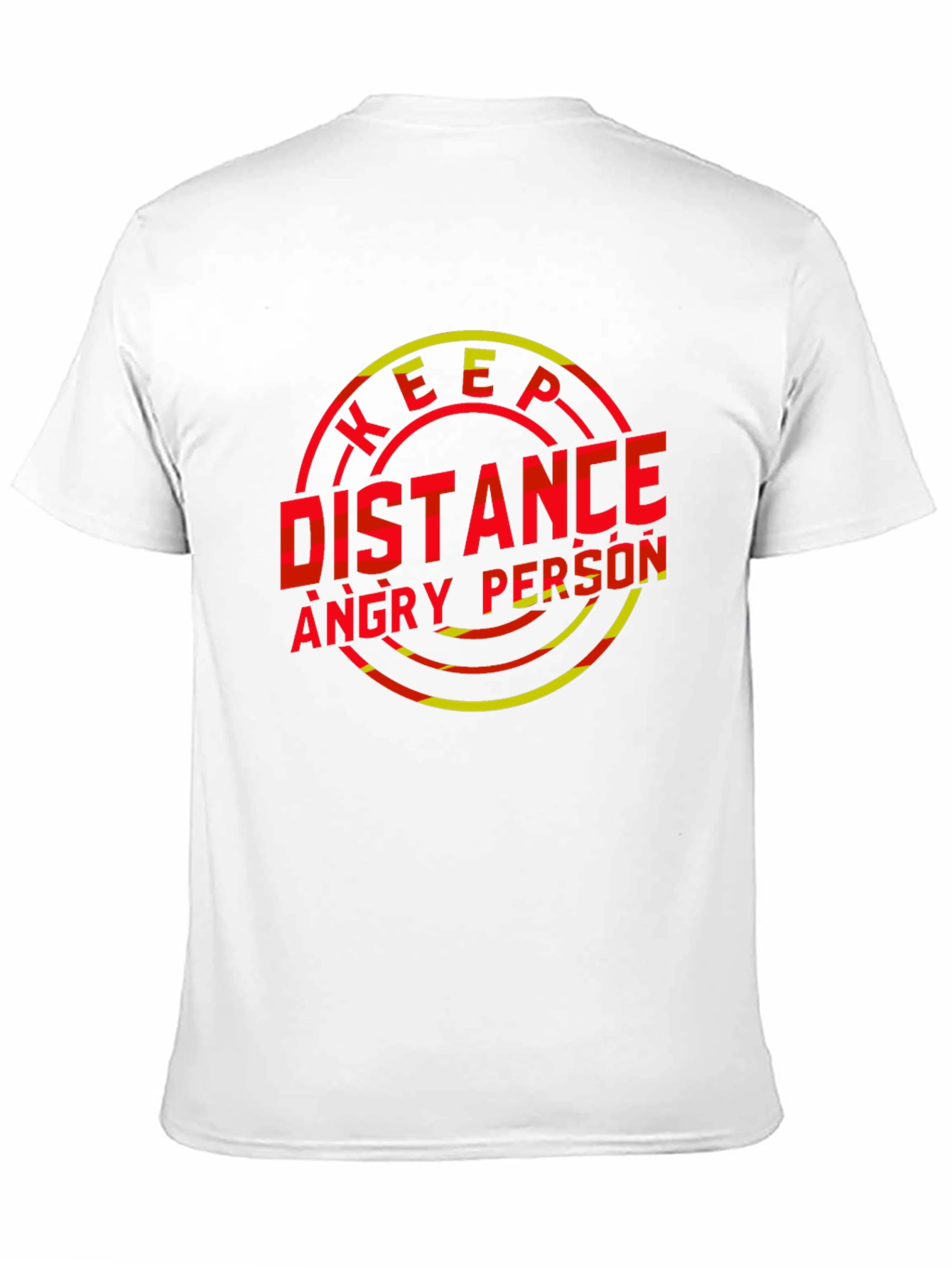 Black Keep Distance Angry Person Graphic T-Shirt view 11