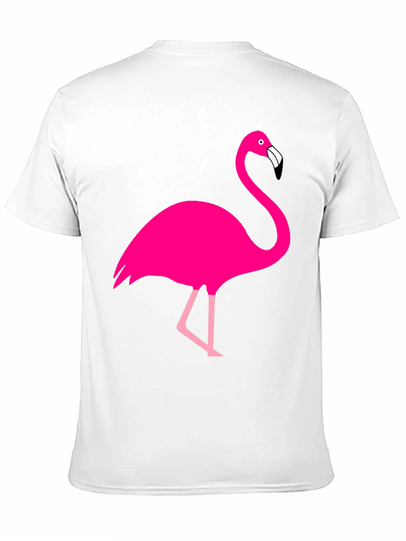 Black Fun Flamingo Graphic Tee - Black Cotton T-Shirt view 11