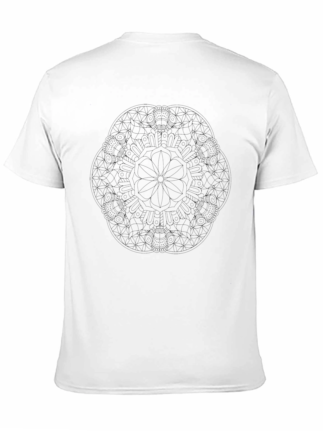 Black Black Mandala Graphic Tee - Stylish Men's T-Shirt view 11