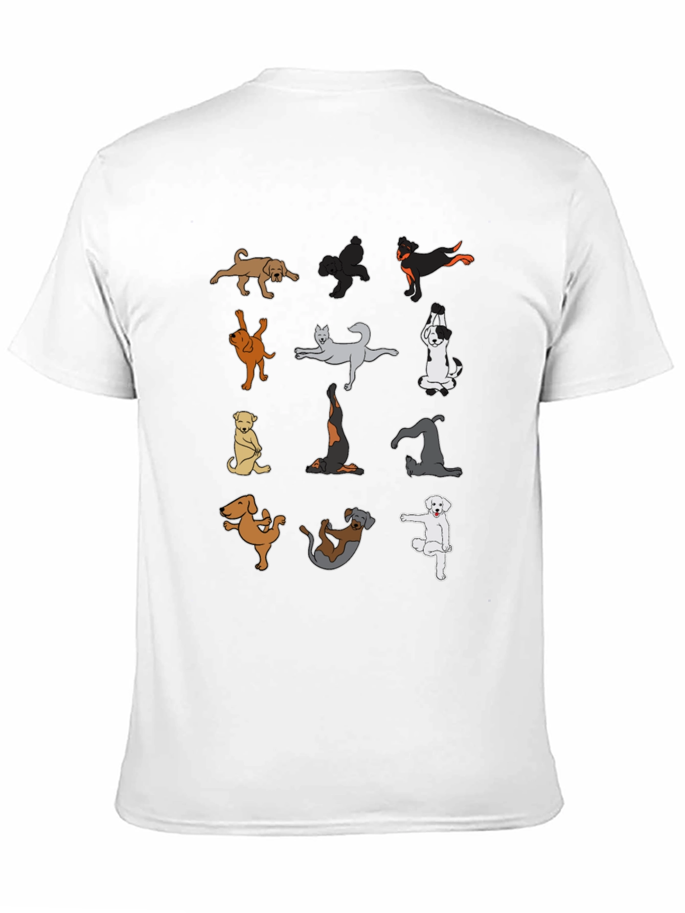 Black Dog Yoga T-Shirt - Cute Canine Poses view 11