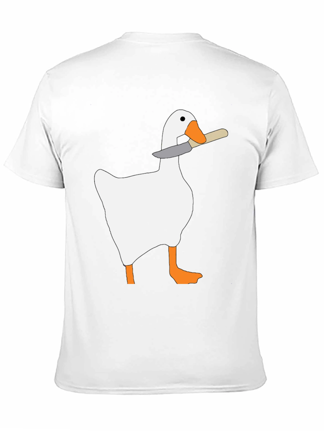 Black Goose With Knife T-Shirt - Funny Graphic Tee view 11