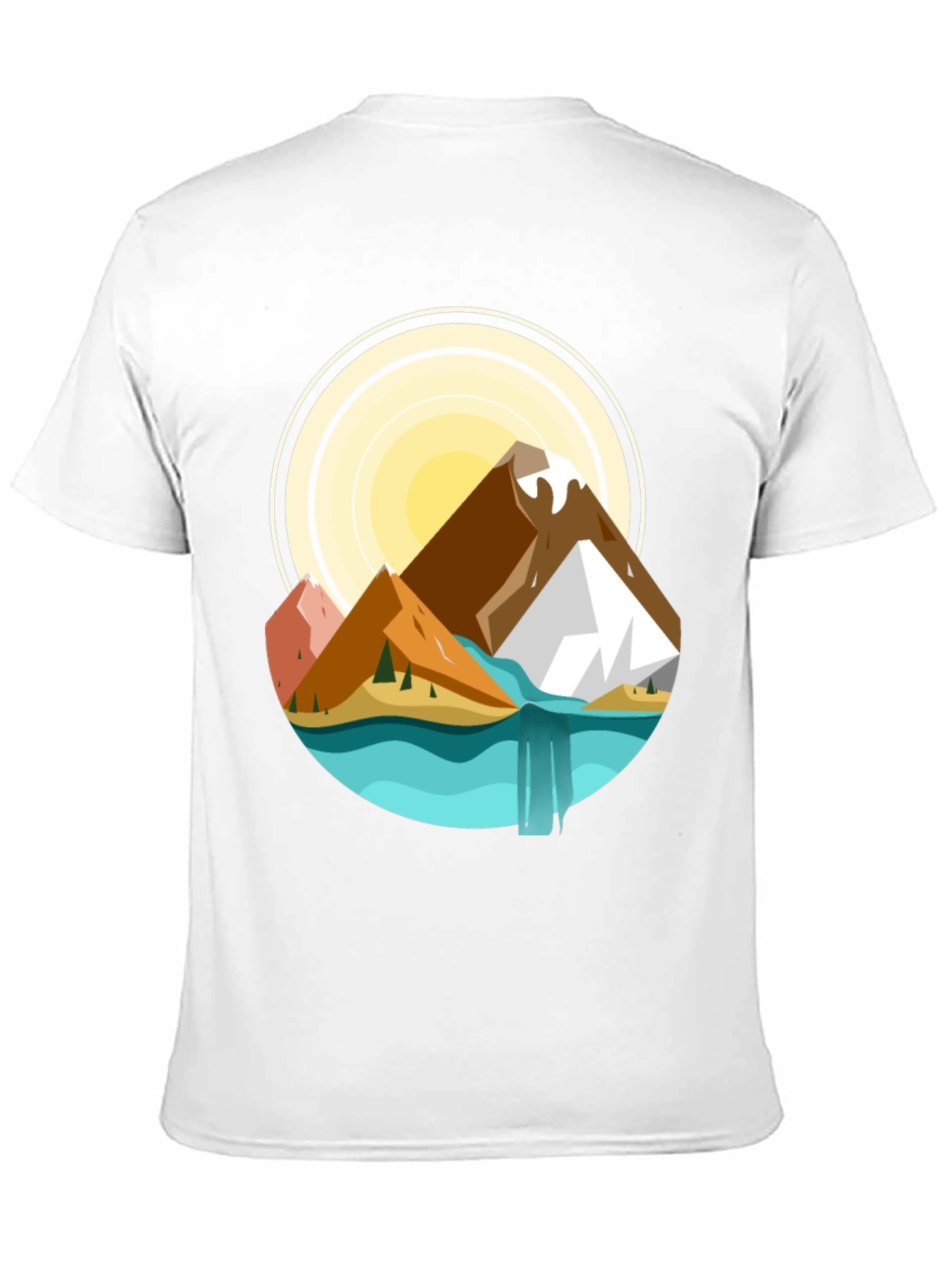 Mountain Scene Graphic T-Shirt - Nature Adventure Tee - 11