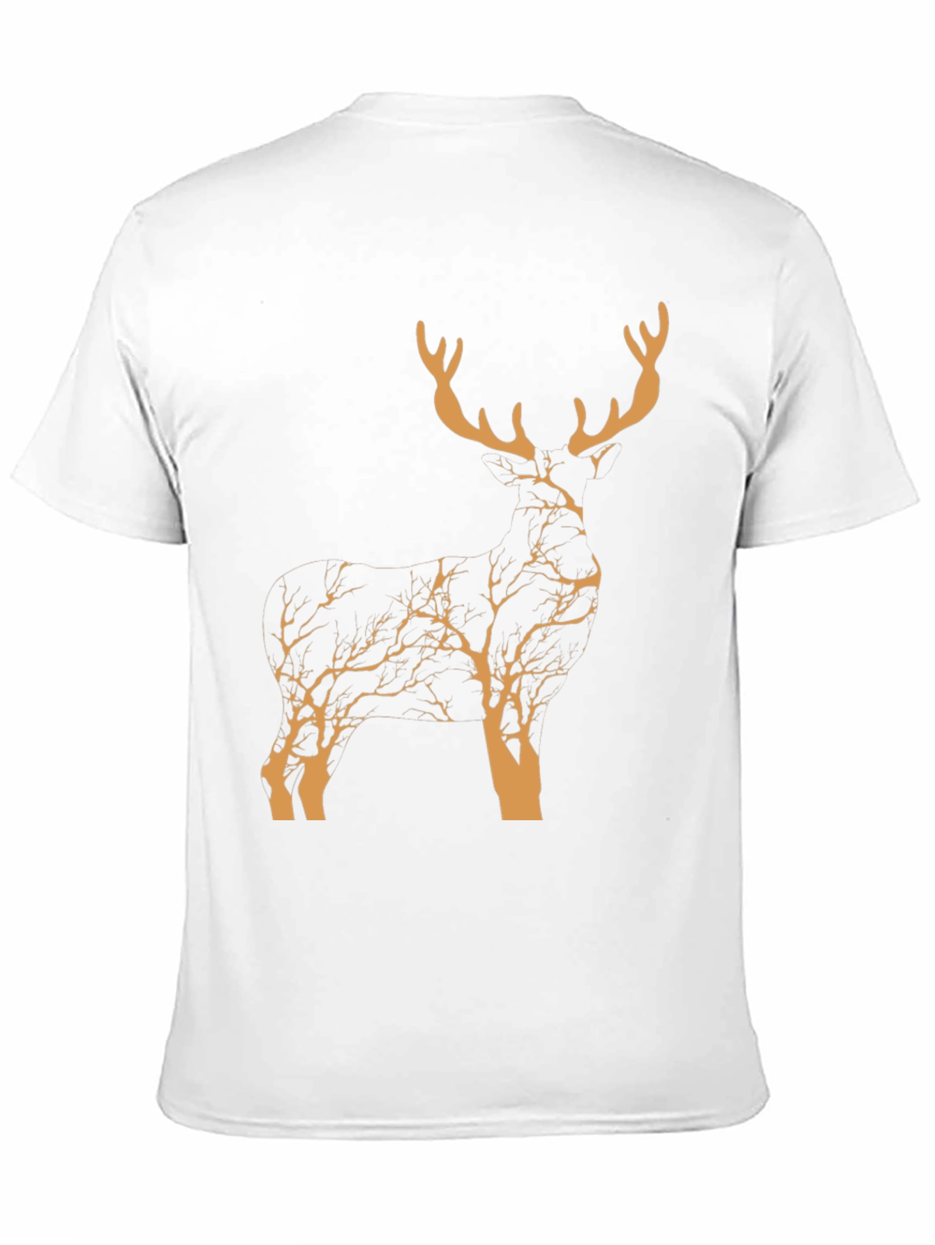 Black Stylish Deer Silhouette Graphic T-Shirt - Nature Inspired Design view 11