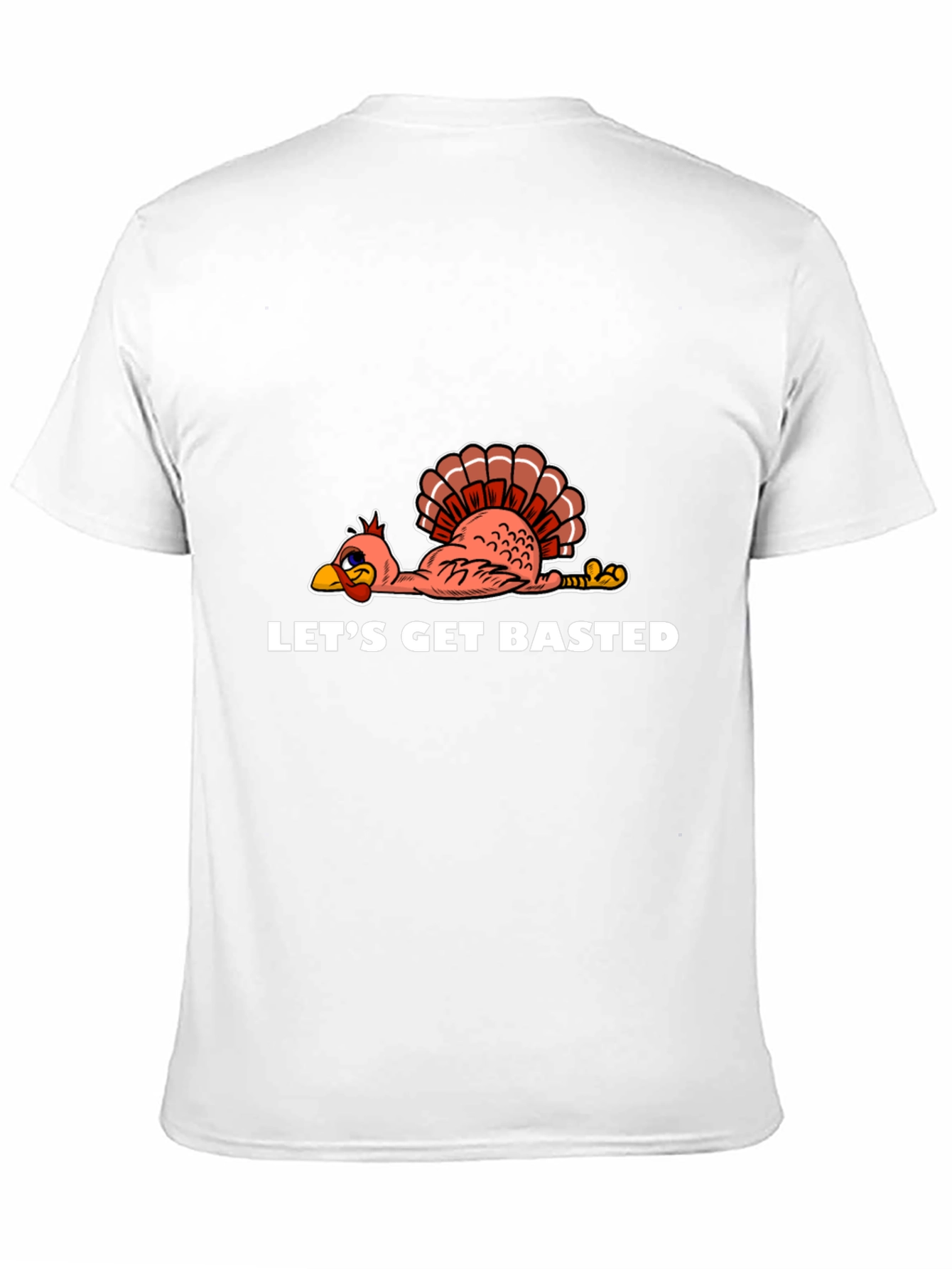Black Let's Get Basted Turkey Thanksgiving T-Shirt view 11