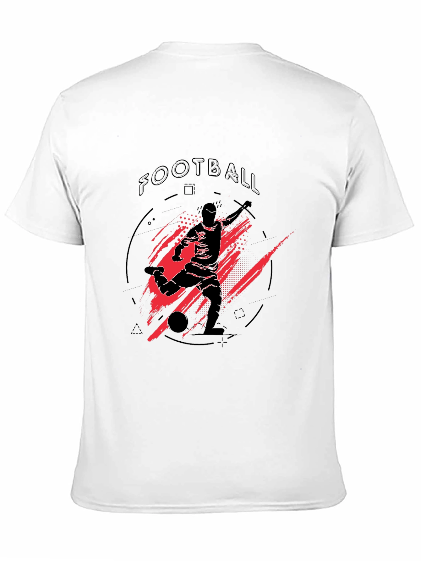 Black Football Graphic Tee - Black Sports T-Shirt view 11