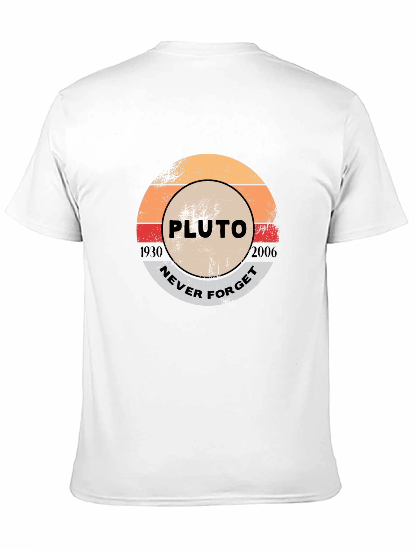 Black Pluto Never Forget Graphic T-Shirt view 11