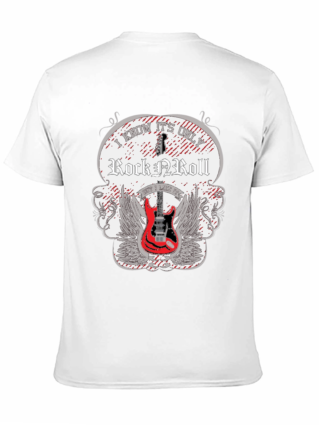 Black Rock and Roll Guitar T-Shirt view 11