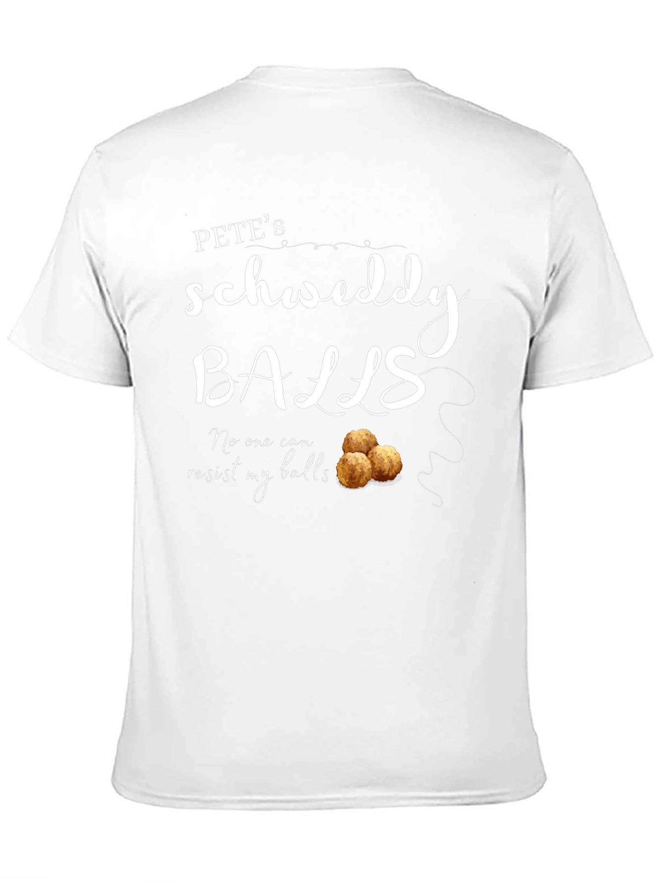 Black Pete's Schweddy Balls Funny Graphic T-Shirt view 11