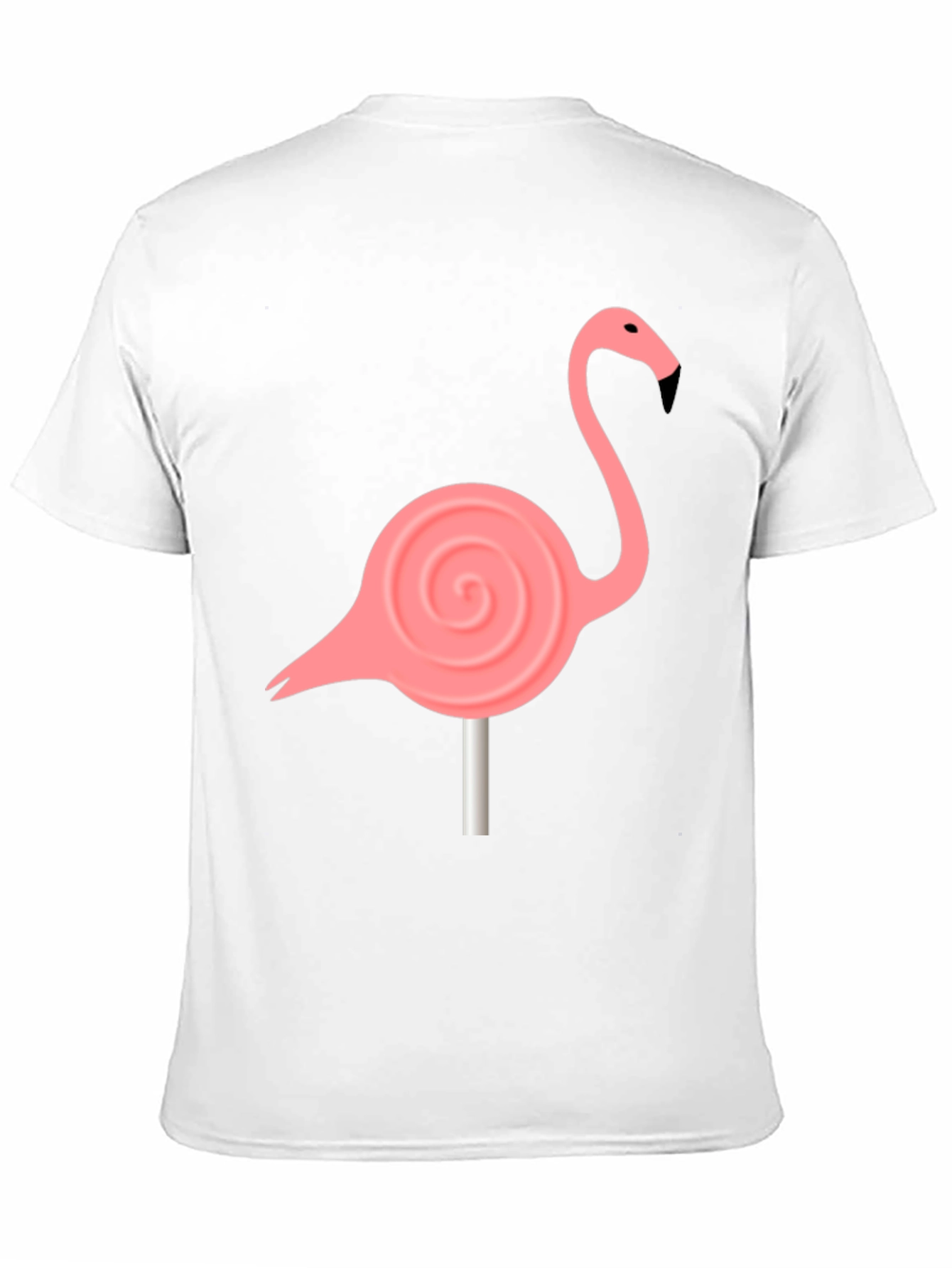 Black Flamingo Lollipop Graphic Tee - Black Cotton Blend view 11