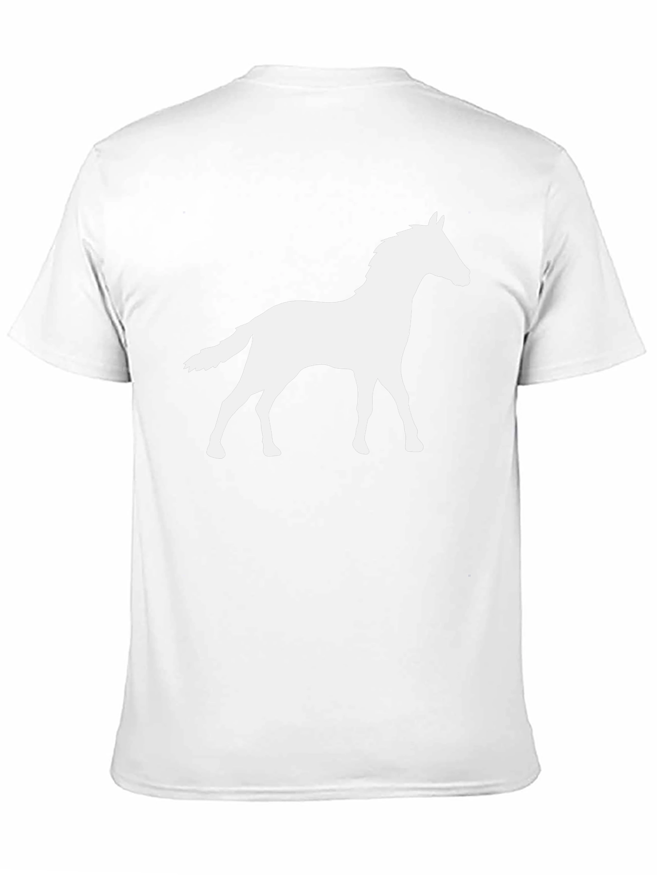 Black Horse Silhouette Black T-Shirt view 11