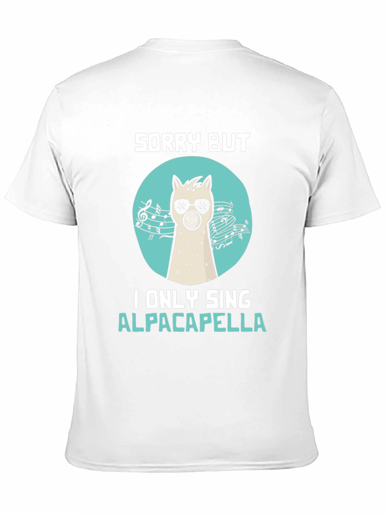 Black Alpaca-pella T-Shirt: Funny Music Lover Tee view 11