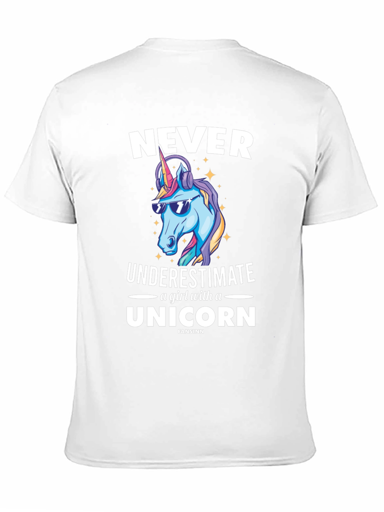 Black Never Underestimate Unicorn T-Shirt view 11