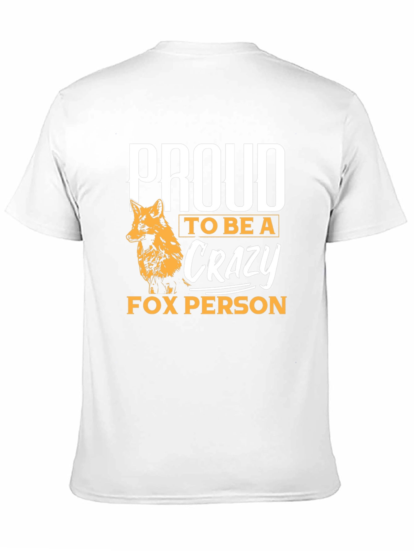 Black Proud Crazy Fox Person T-Shirt - Unique Design view 11