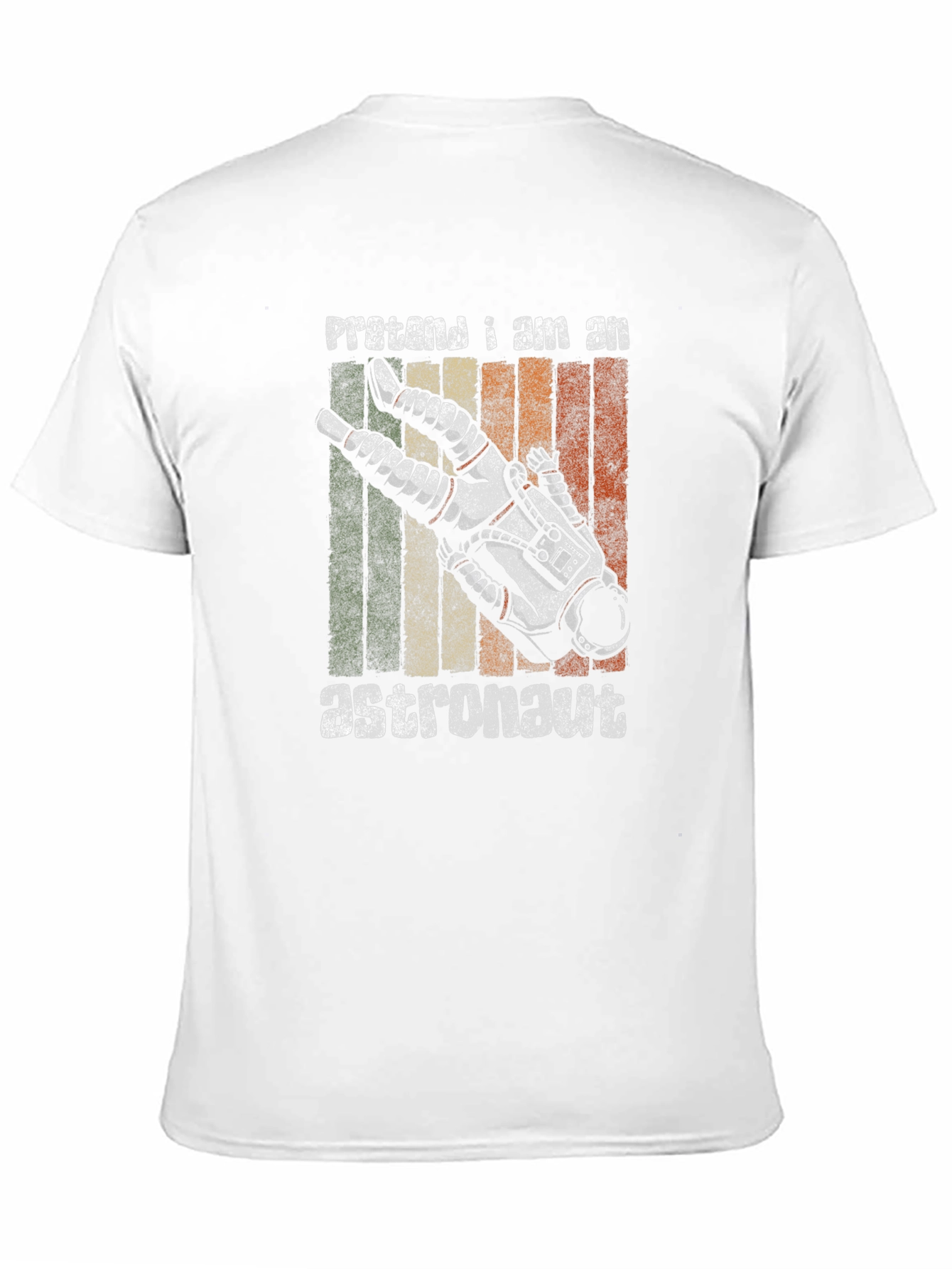 Black Retro Pretend I Am An Astronaut Graphic T-Shirt view 11