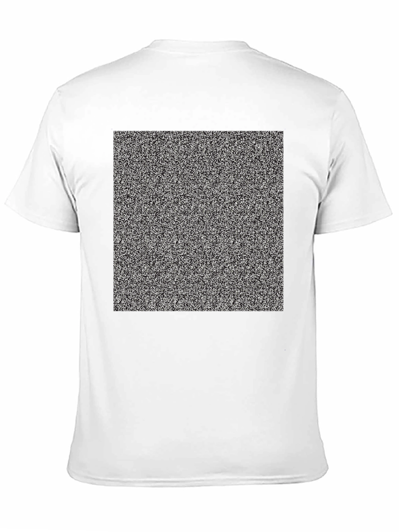 Black Static Noise Pattern Tee - Classic Fit Black T-Shirt view 11