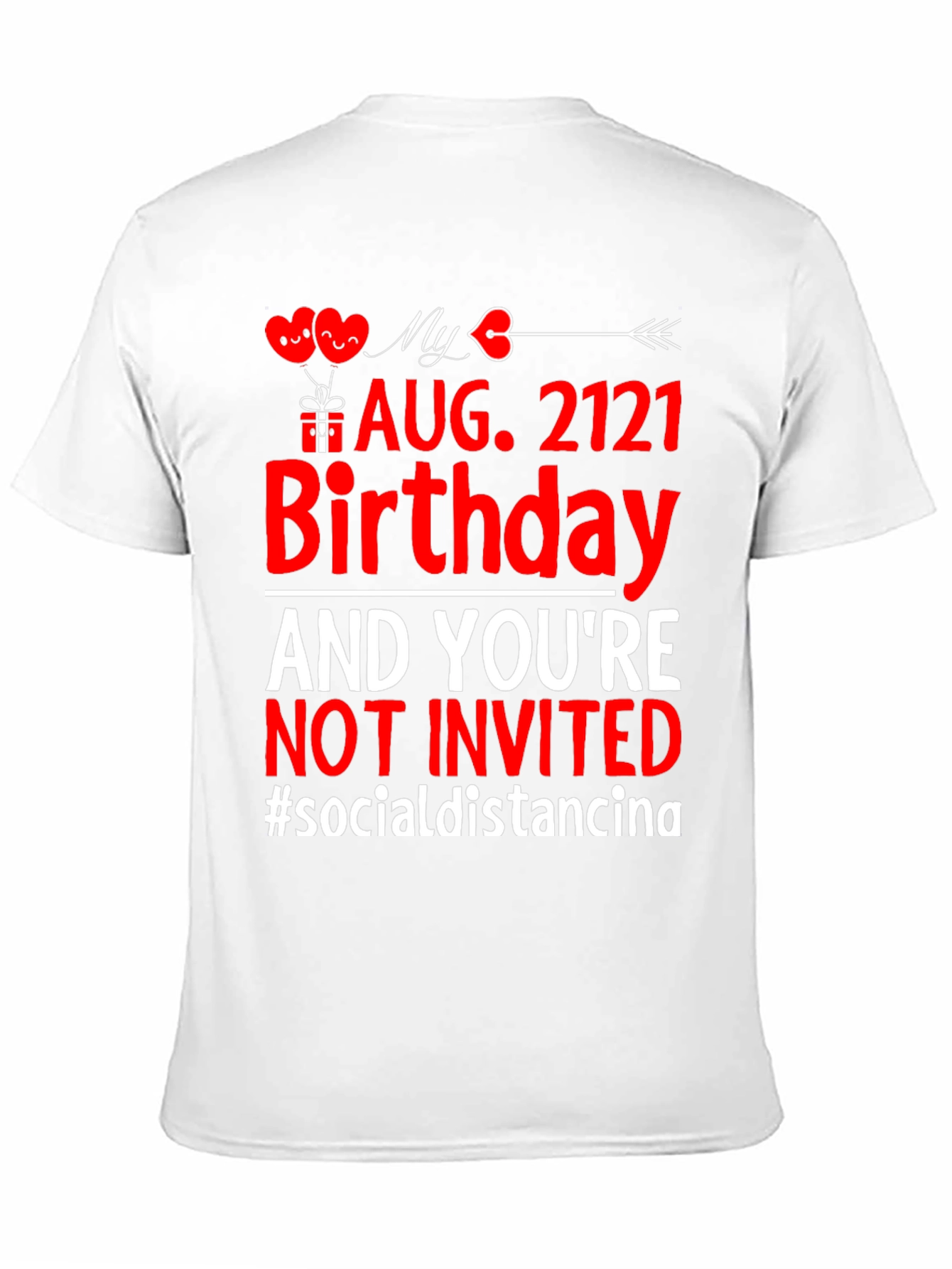 Black Funny Birthday Social Distancing T-Shirt view 11