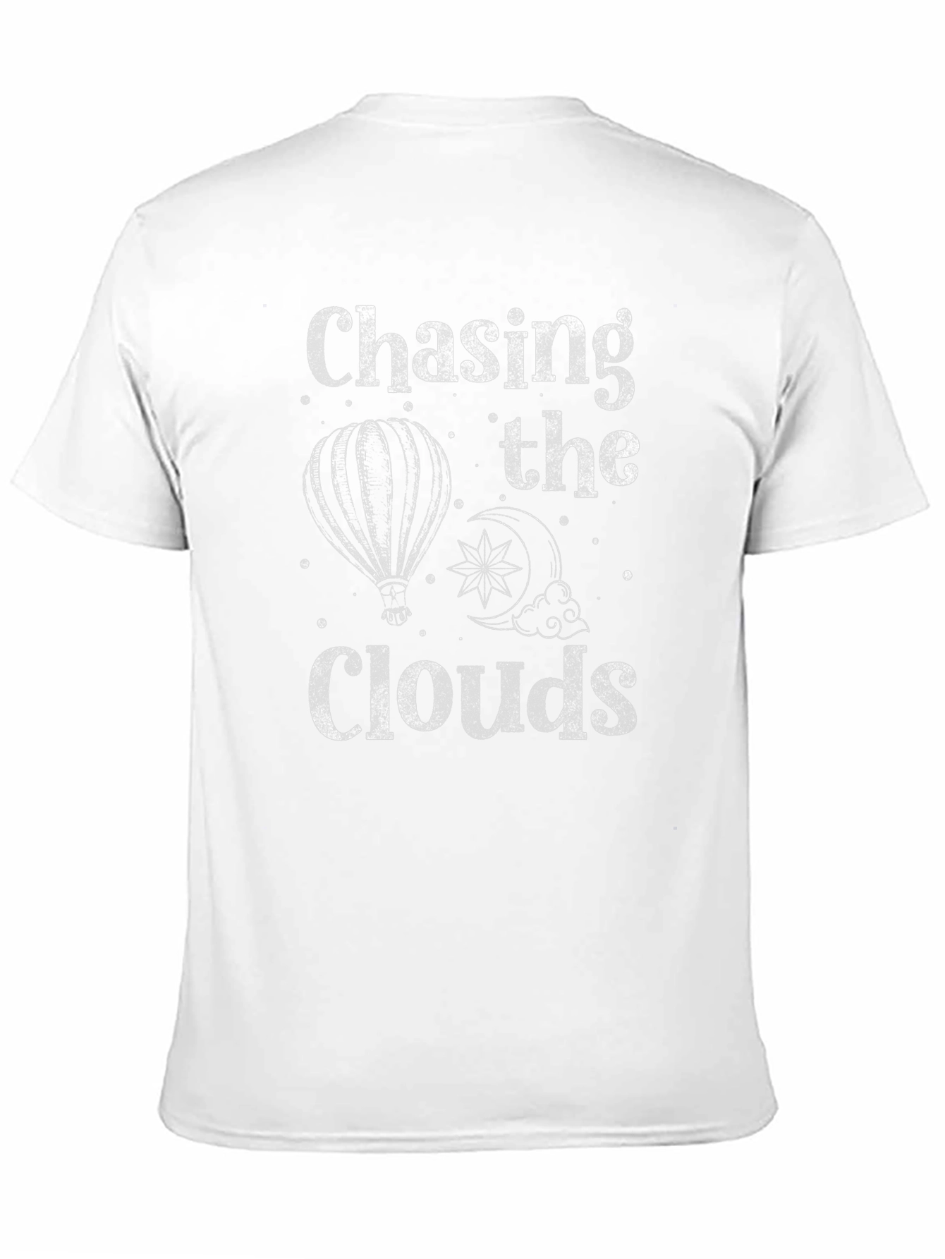 Black Chasing the Clouds T-Shirt - Celestial Hot Air Balloon Design view 11