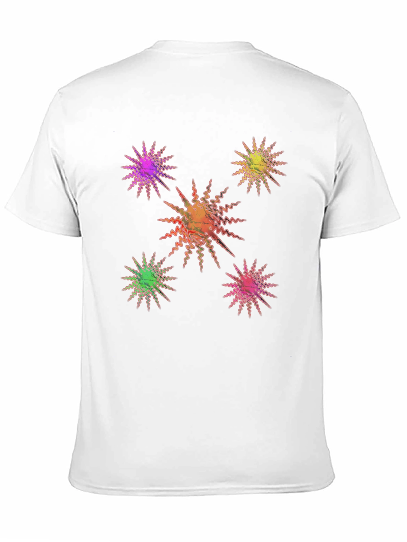 Black Starburst Graphic Print Black T-Shirt view 11