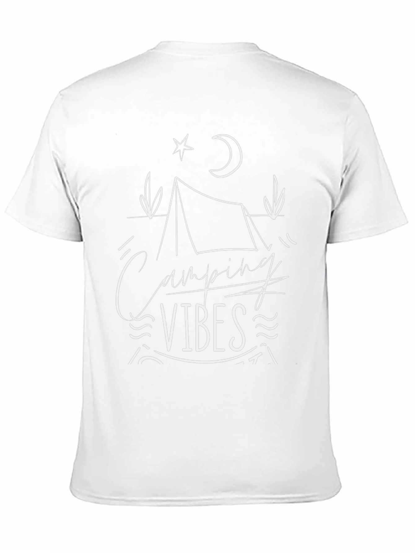 Black Camping Vibes Graphic Tee - Black Crew Neck T-Shirt view 11