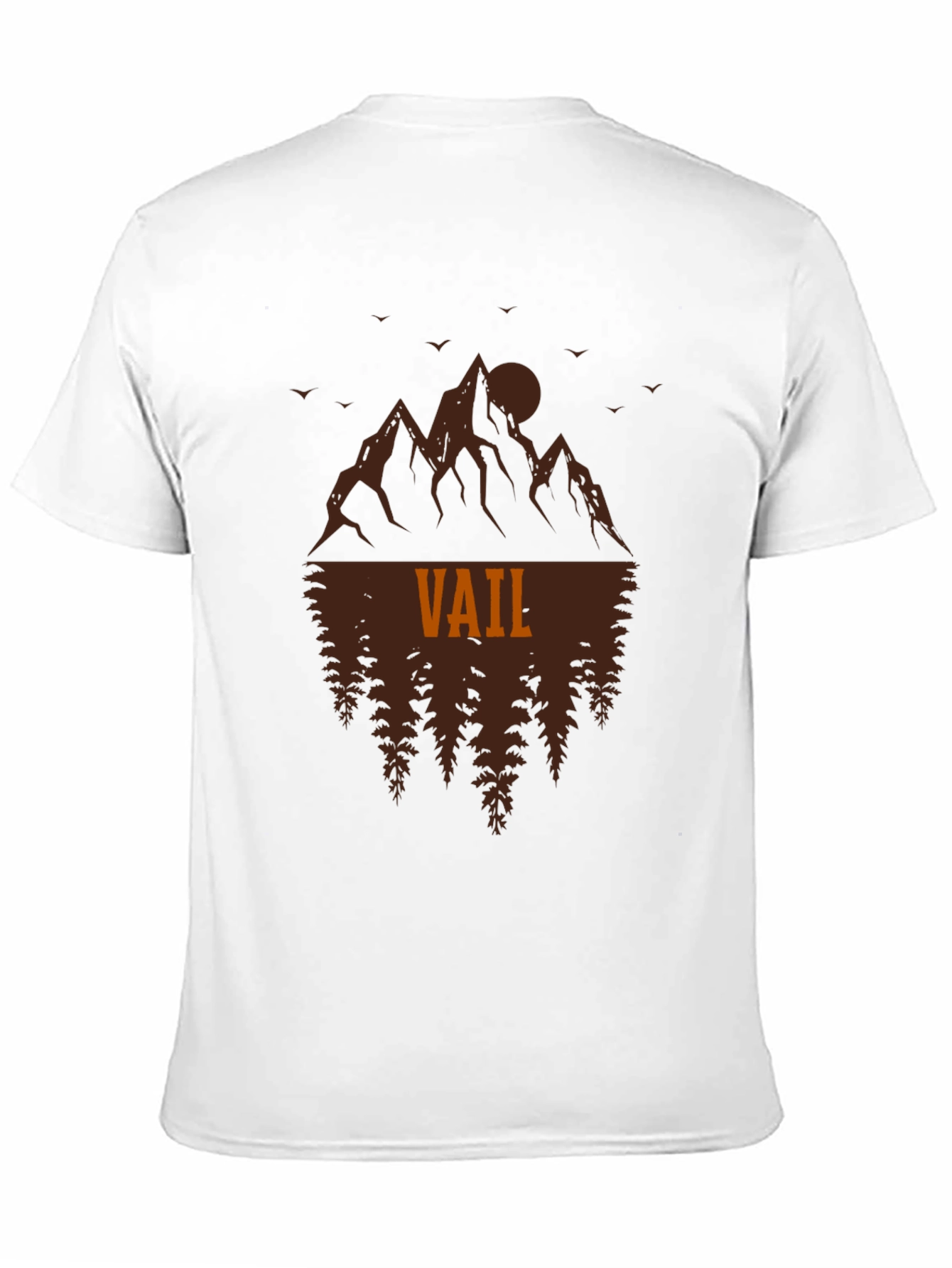 Black Vail Mountain Graphic Tee - Nature Inspired Black T-Shirt view 11