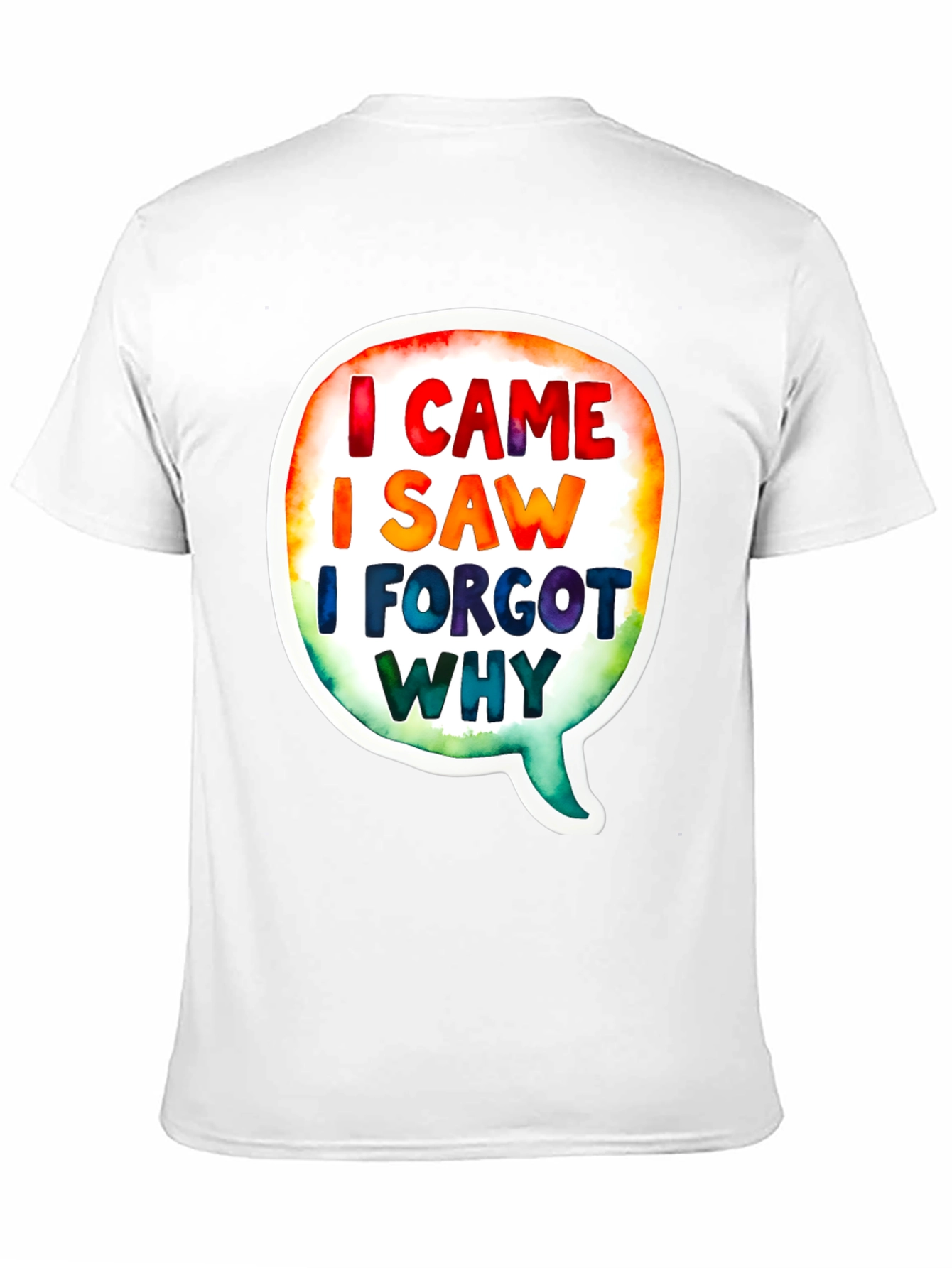 Black Funny 'I Came, I Saw' Men's Black T-Shirt view 11
