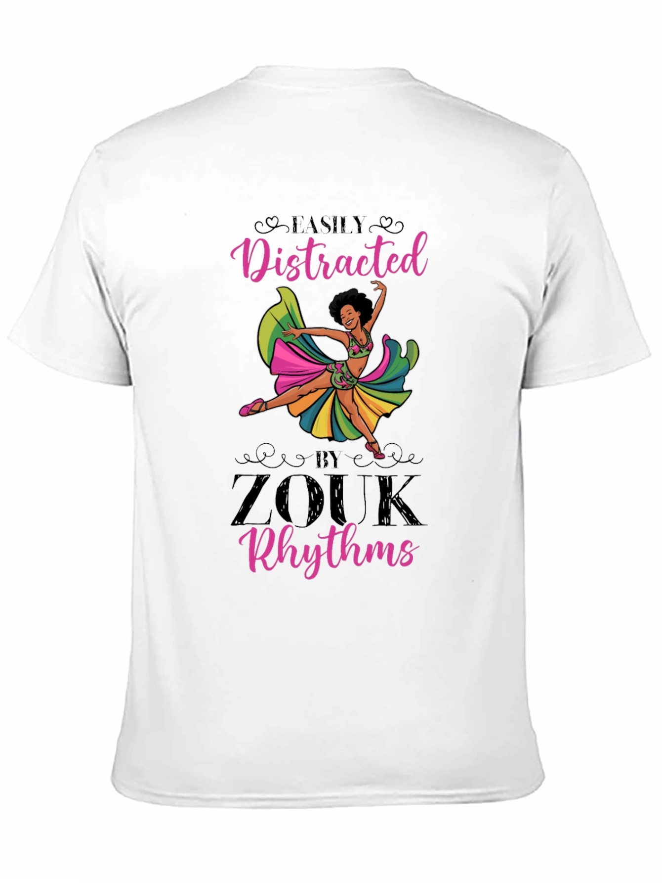 Black Zouk Rhythms Graphic Tee - Dance Lover view 11