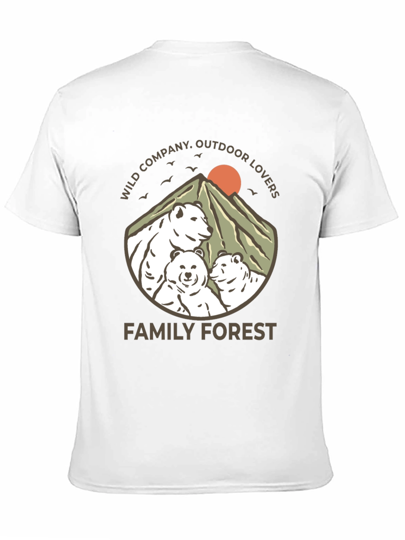Black Family Forest Bear Graphic T-Shirt view 11