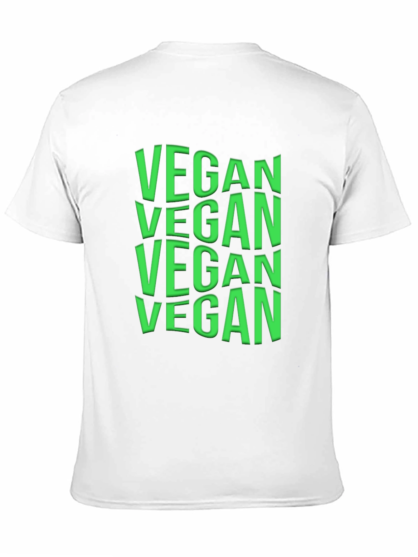 Black Vegan Text Graphic Crew Neck T-Shirt view 11