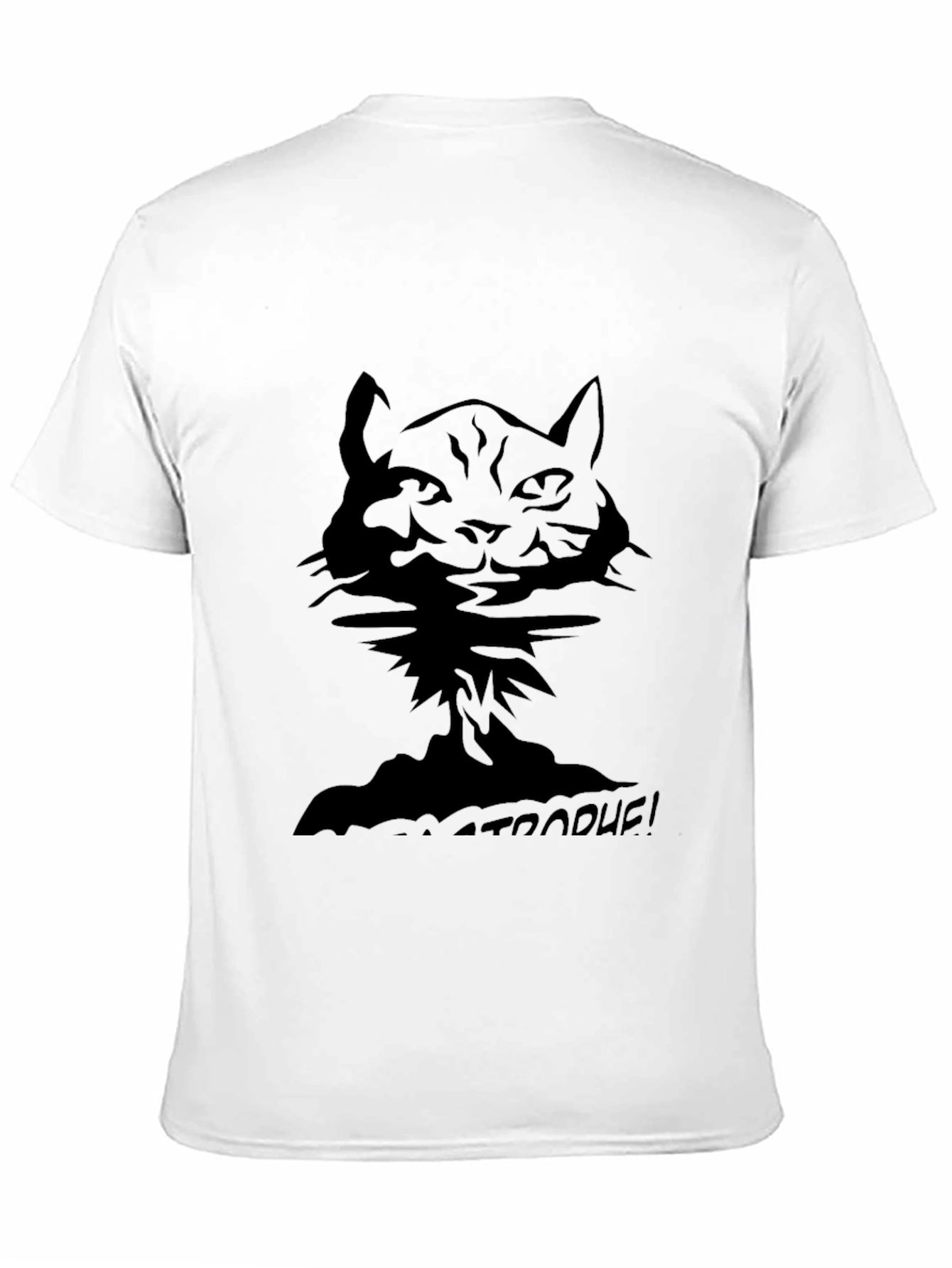 Black Cat-astrophe! Black Graphic Tee view 11
