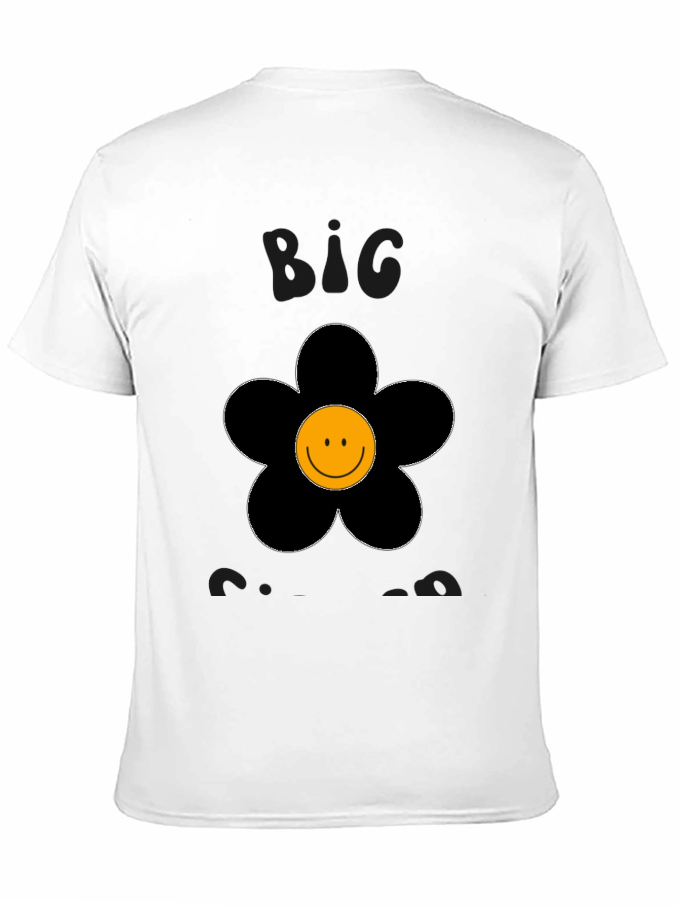 Black Big Smiles Smiley Face Flower Graphic T-Shirt view 11