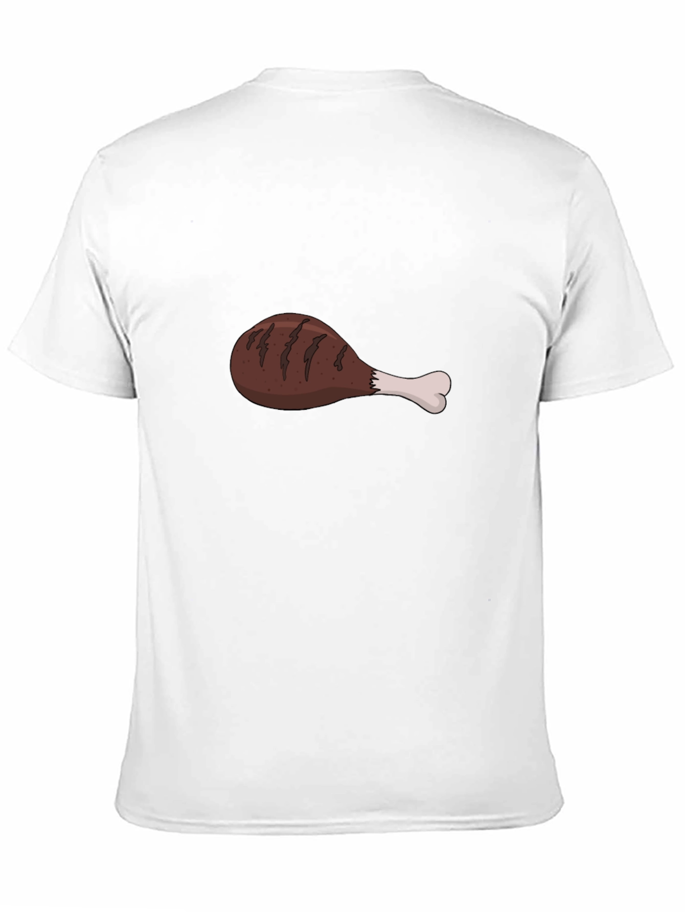 Black Funny Chicken Leg Graphic Black T-Shirt view 11