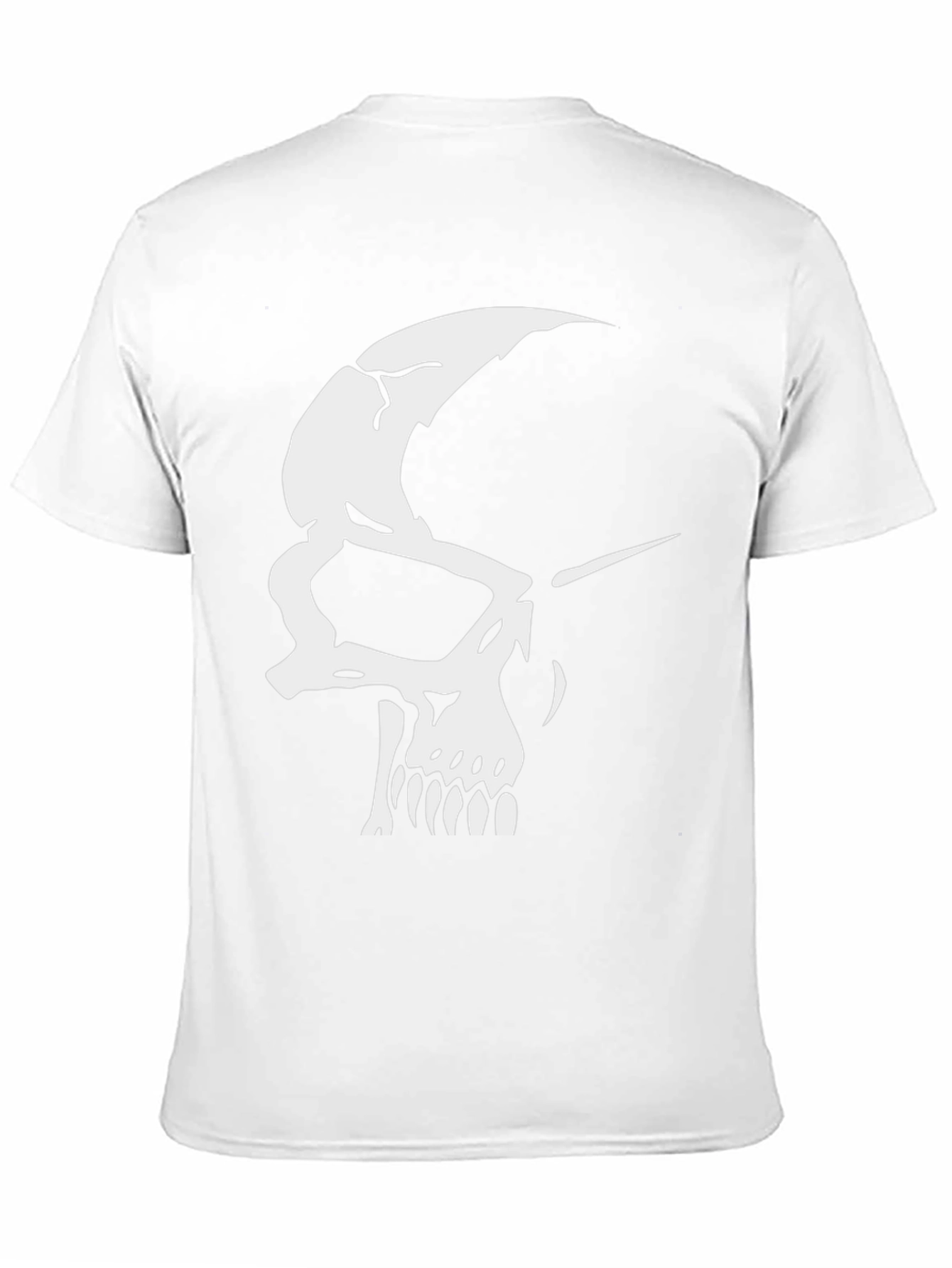 Black Skull Graphic Tee - Black Cotton Casual T-Shirt view 11