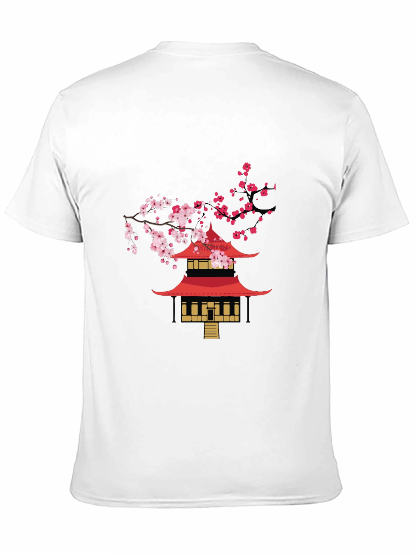 Black Pagoda Blossom Graphic T-Shirt view 11