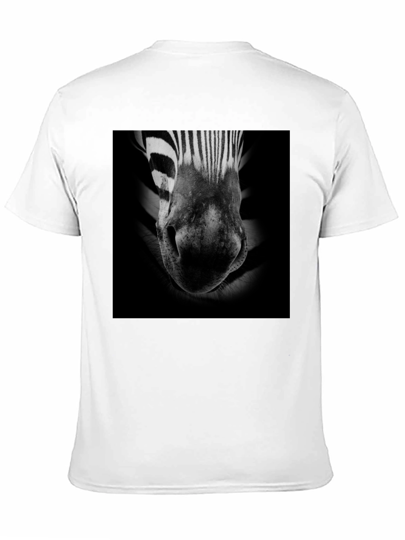 Black Zebra Nose Graphic T-Shirt - Black Cotton Tee view 11