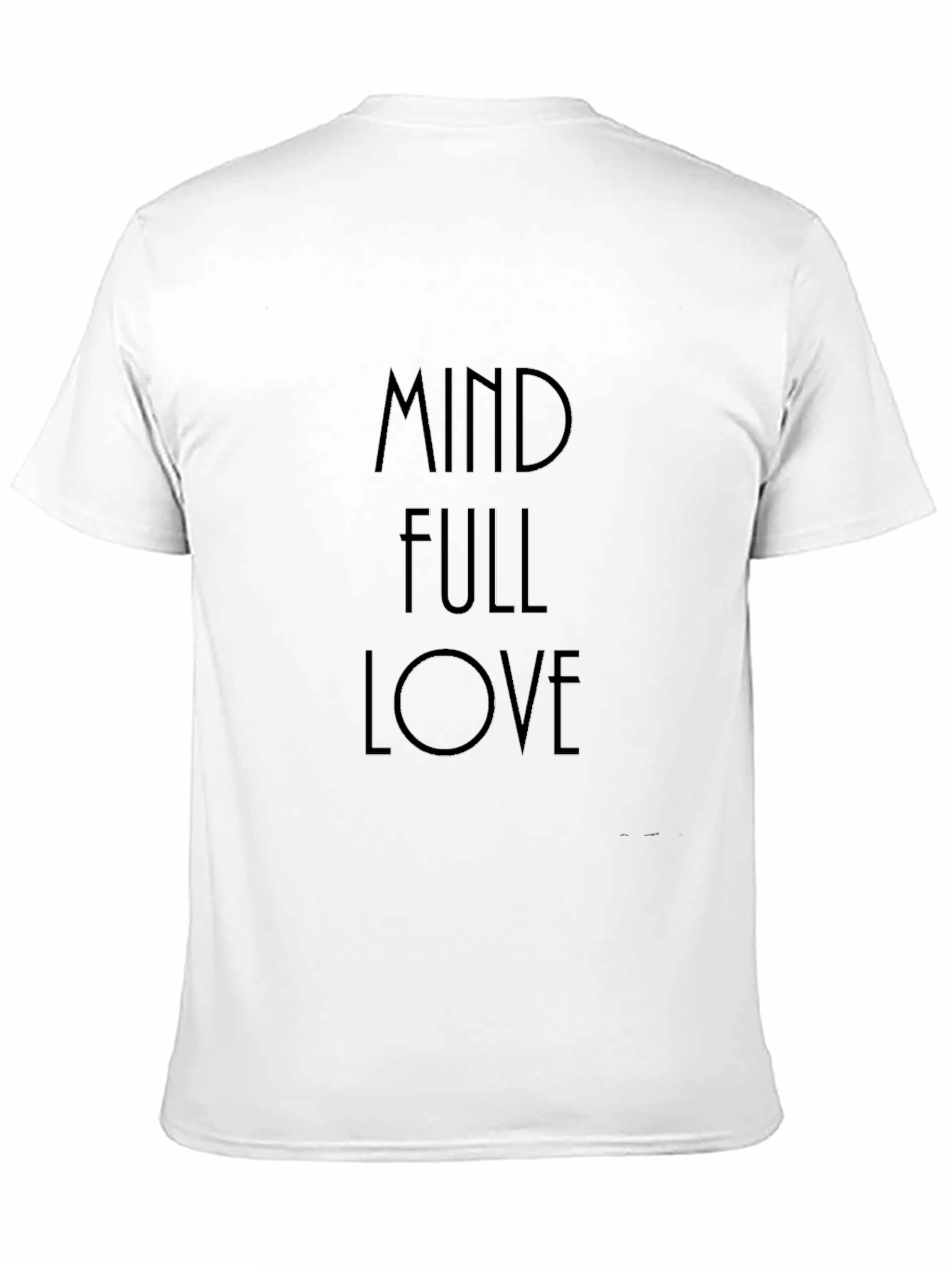 Black Mind Full Love Black T-Shirt view 11