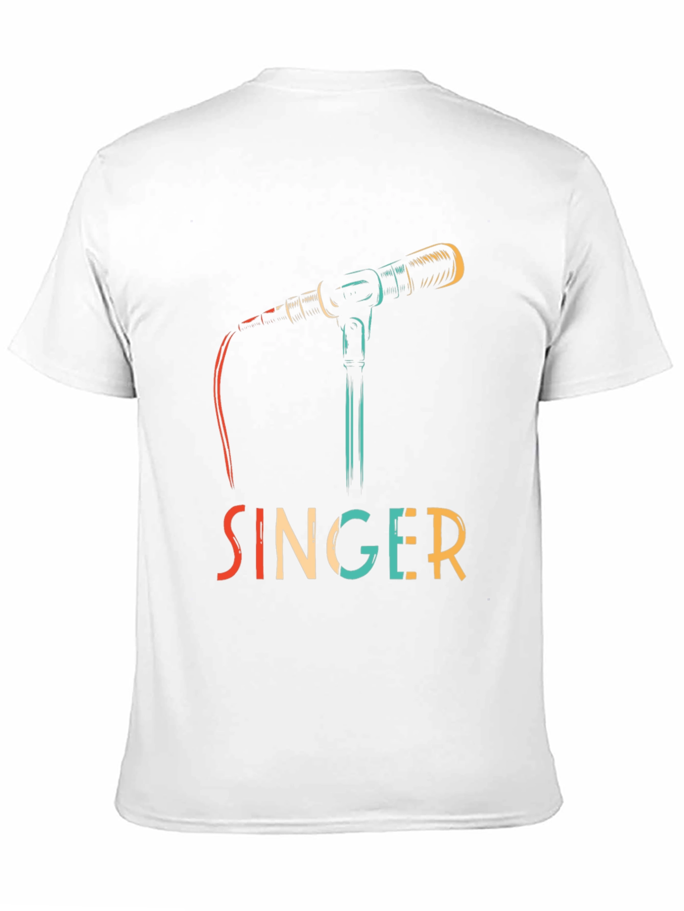 Black Singer Microphone Graphic Tee view 11