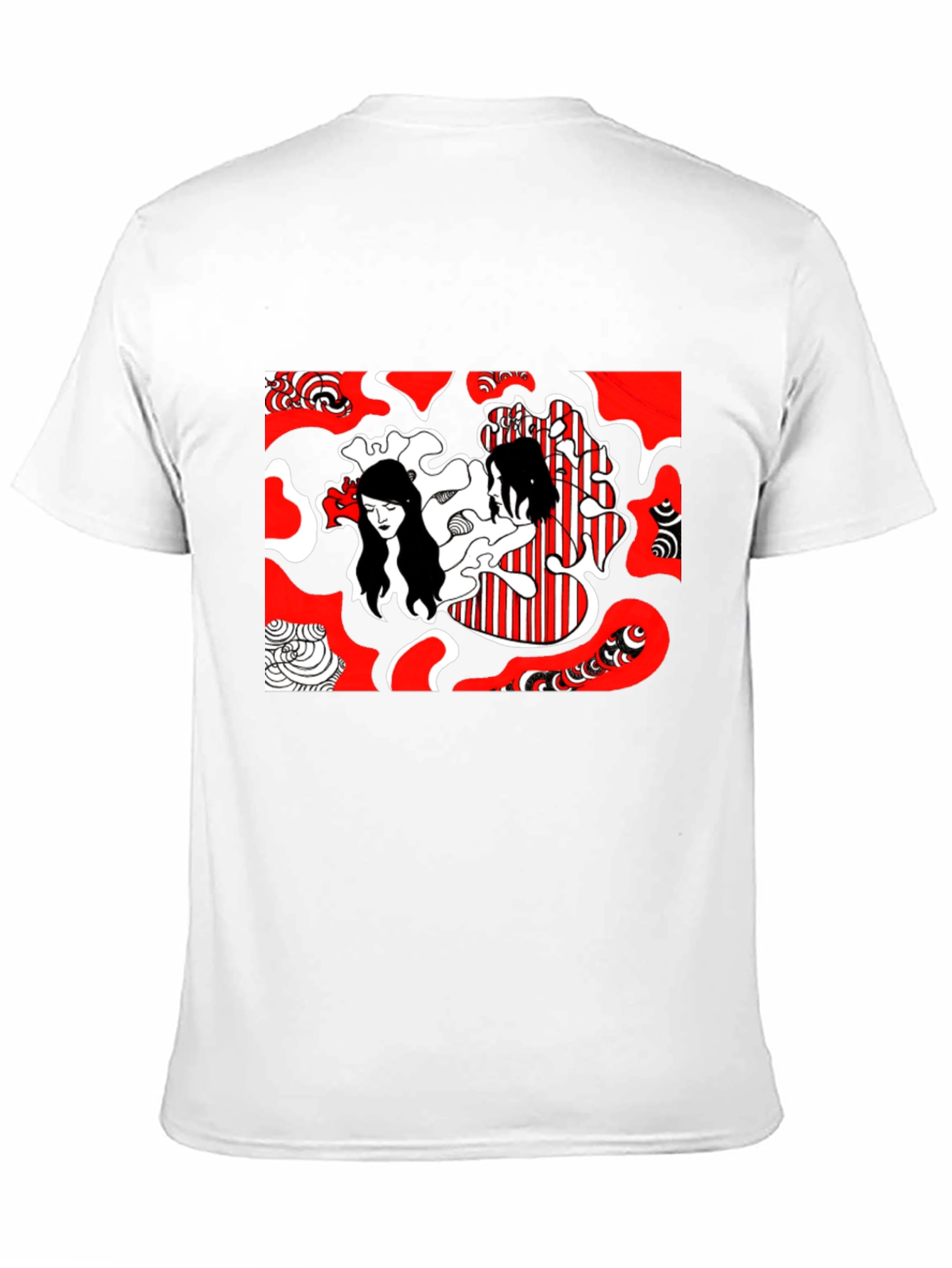 Black Abstract Graphic Print Tee - Black view 11