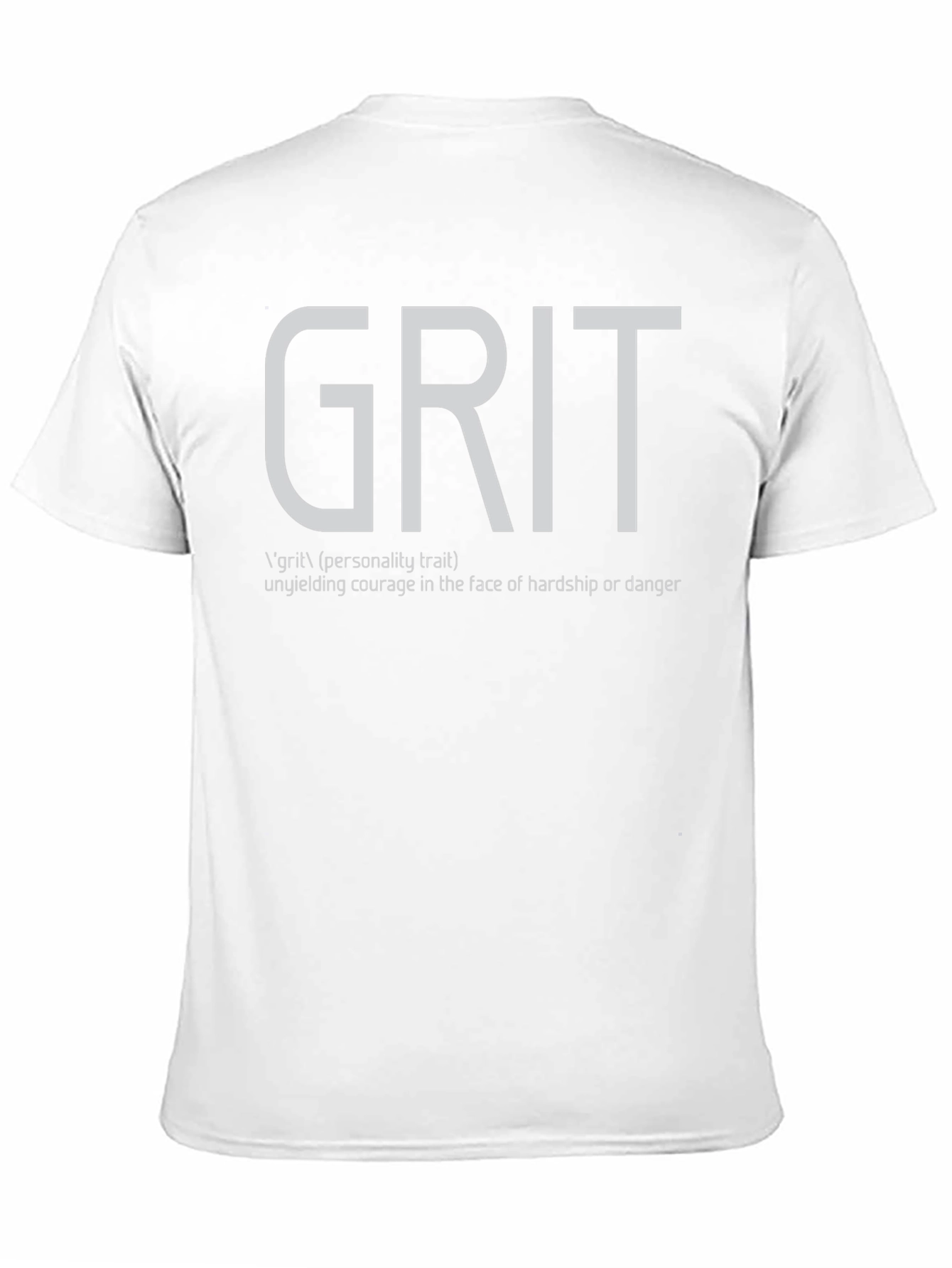 Black Grit Definition Black T-Shirt: Unyielding Courage Tee view 11